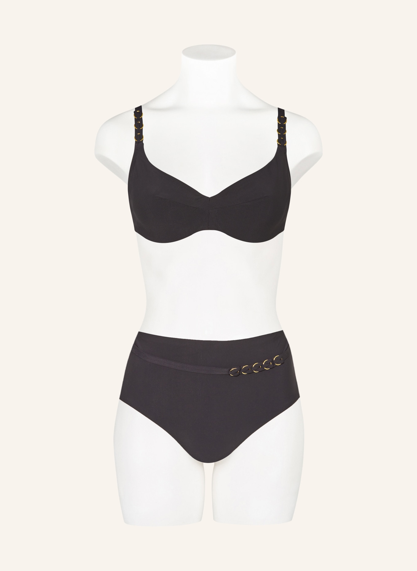 CHANTELLE Underwired bikini top EMBLEM, Color: BLACK (Image 2)