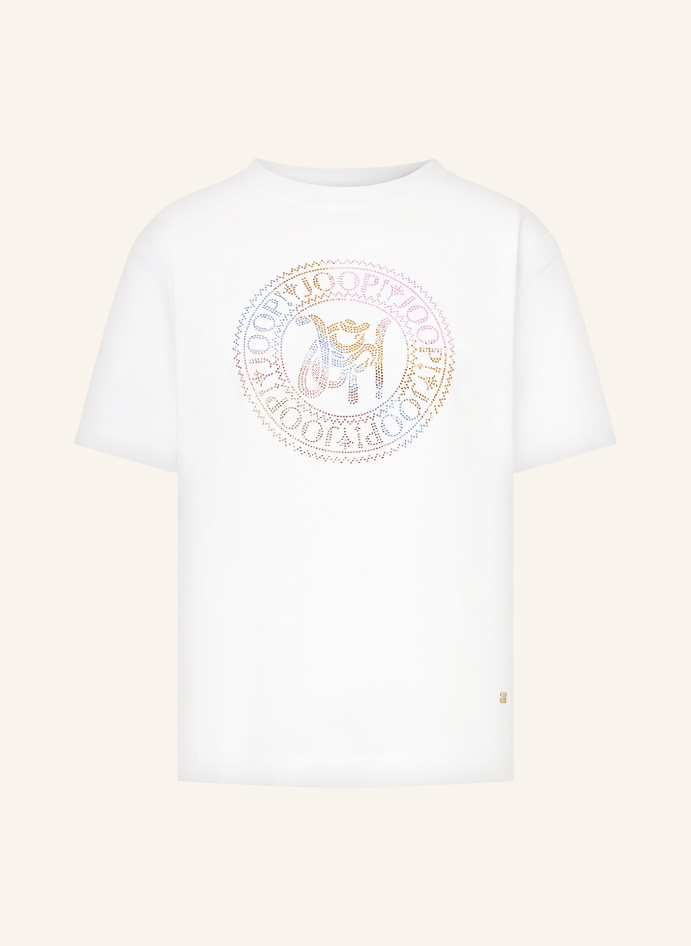 JOOP! T-shirt with sequins, Color: WHITE (Image 1)