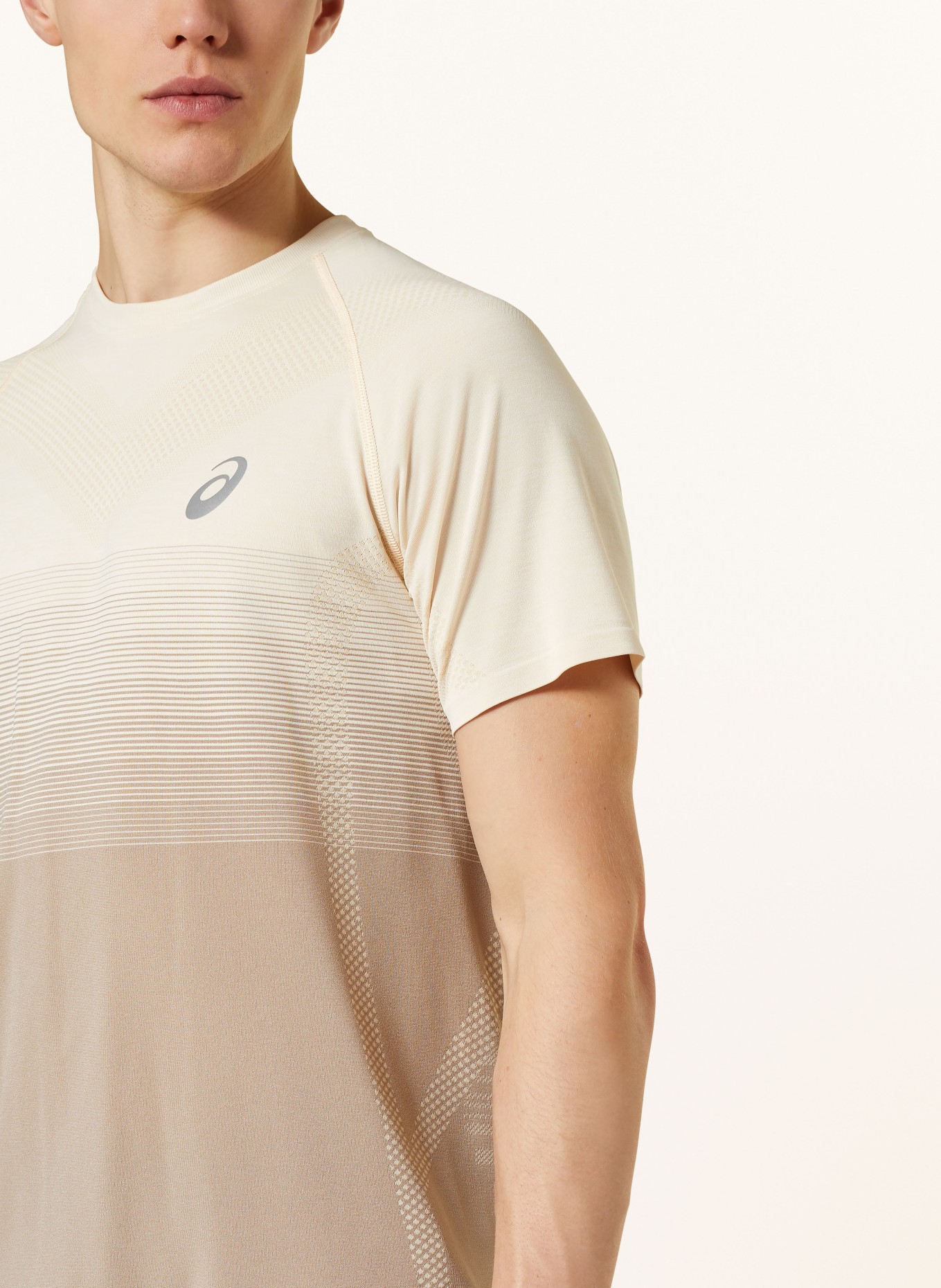 ASICS Running shirt SEAMLESS, Color: BEIGE/ TAUPE (Image 4)