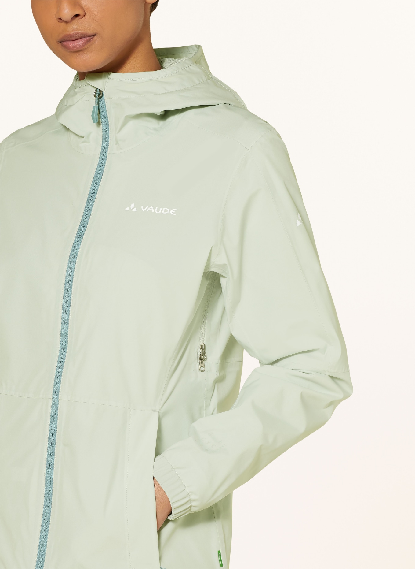 VAUDE Rain jacket NEYLAND, Color: LIGHT GREEN (Image 5)