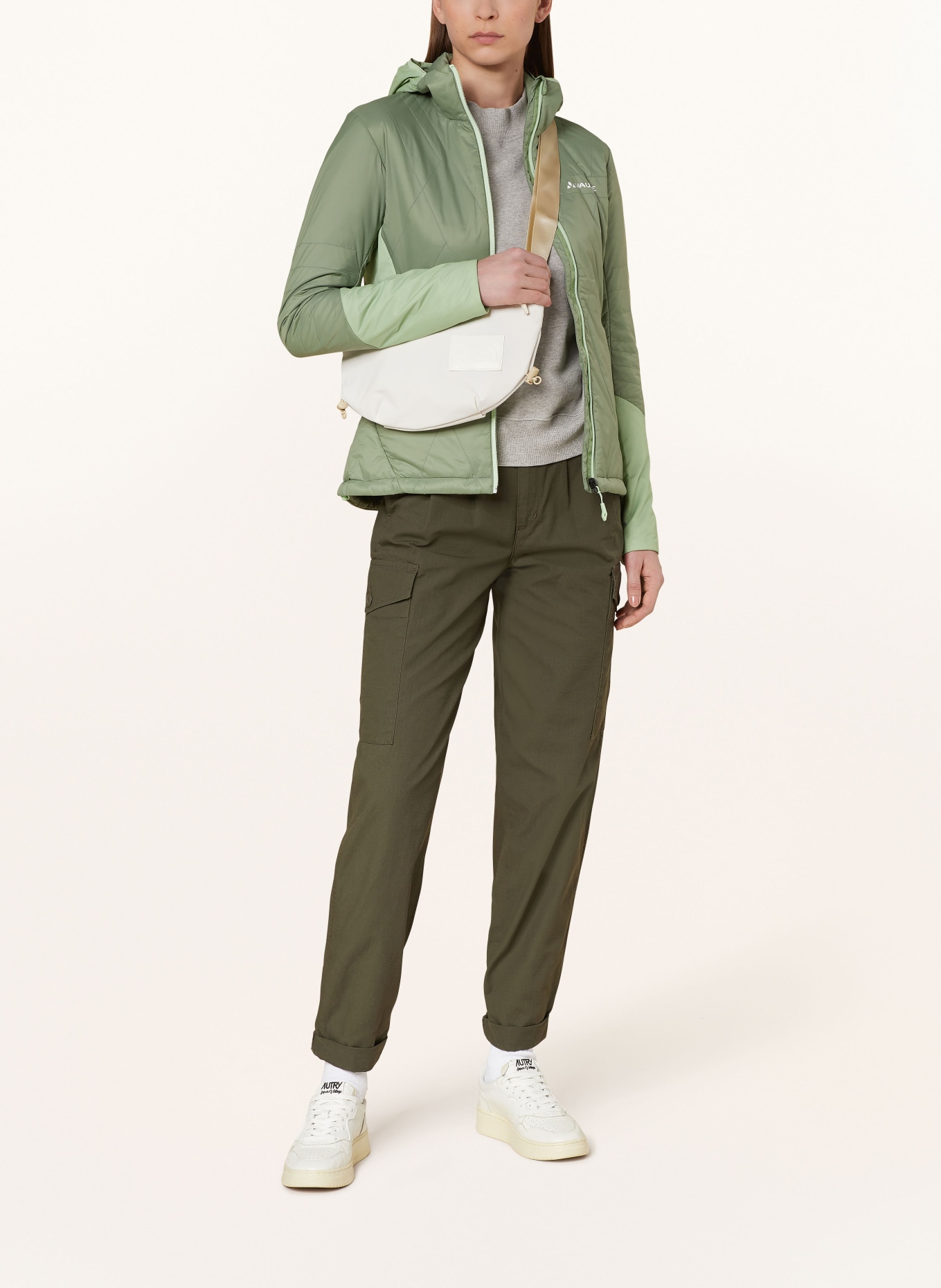 VAUDE Quilted jacket FRENEY V, Color: GREEN/ LIGHT GREEN (Image 2)