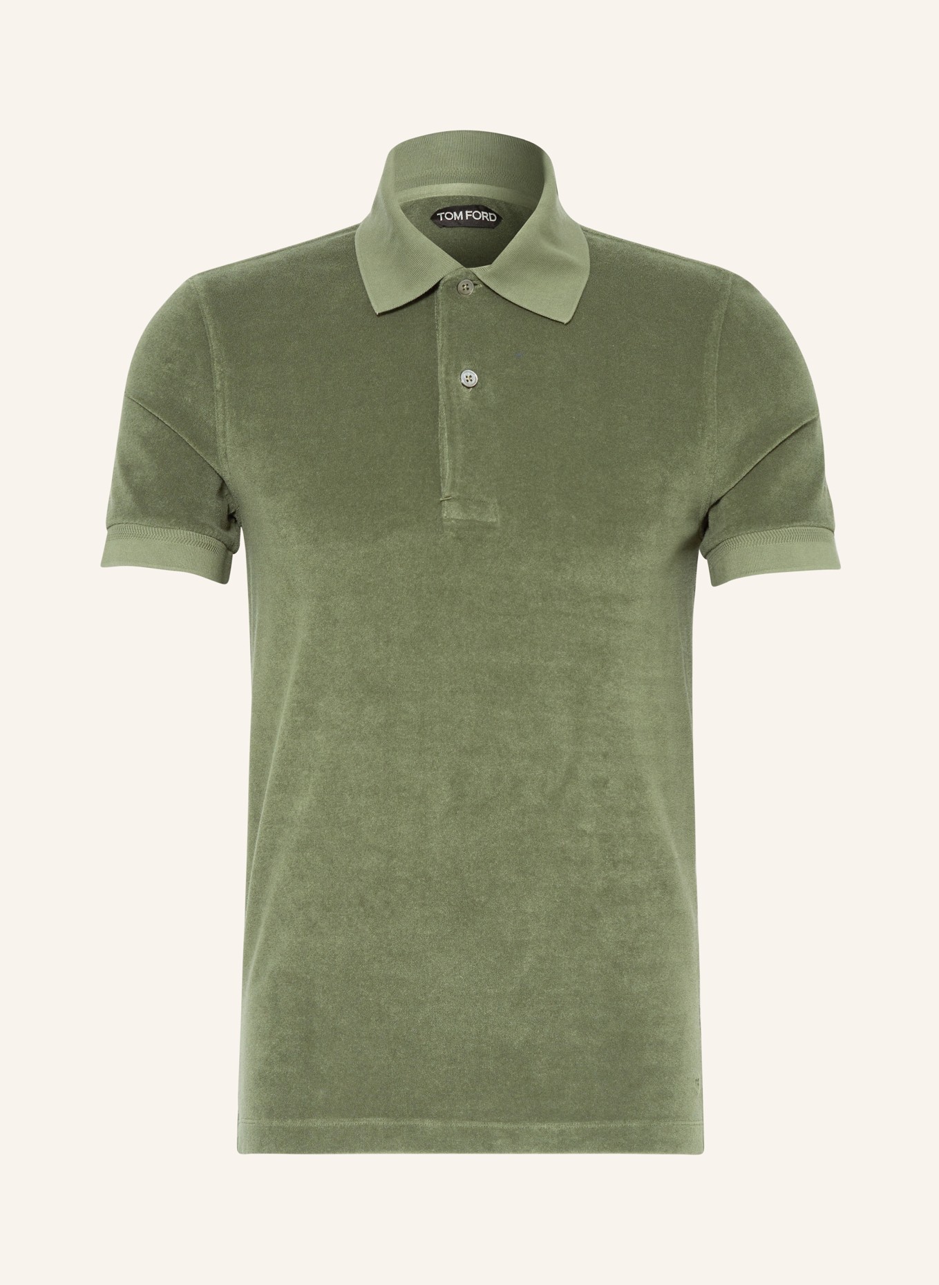 TOM FORD Terry cloth polo shirt, Color: DARK GREEN (Image 1)