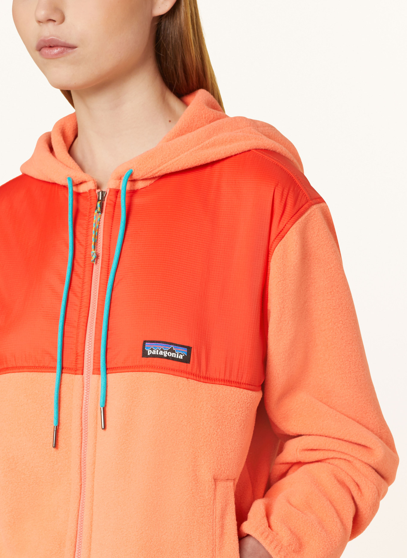 patagonia Fleecejacke MICRODINI, Farbe: DUNKELORANGE/ HELLORANGE (Bild 5)