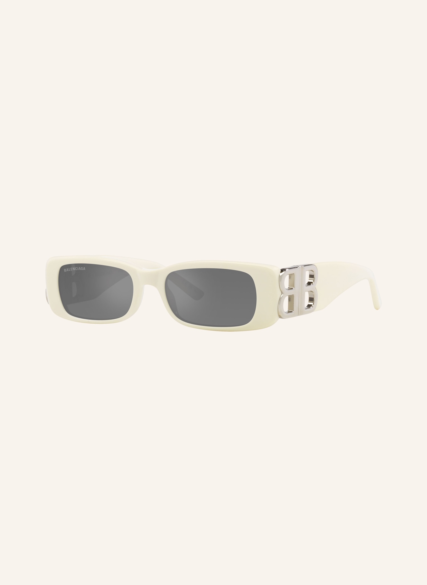BALENCIAGA Okulary przeciwsłoneczne BB0096S: 4800V1 – BIAŁY/ SZARY