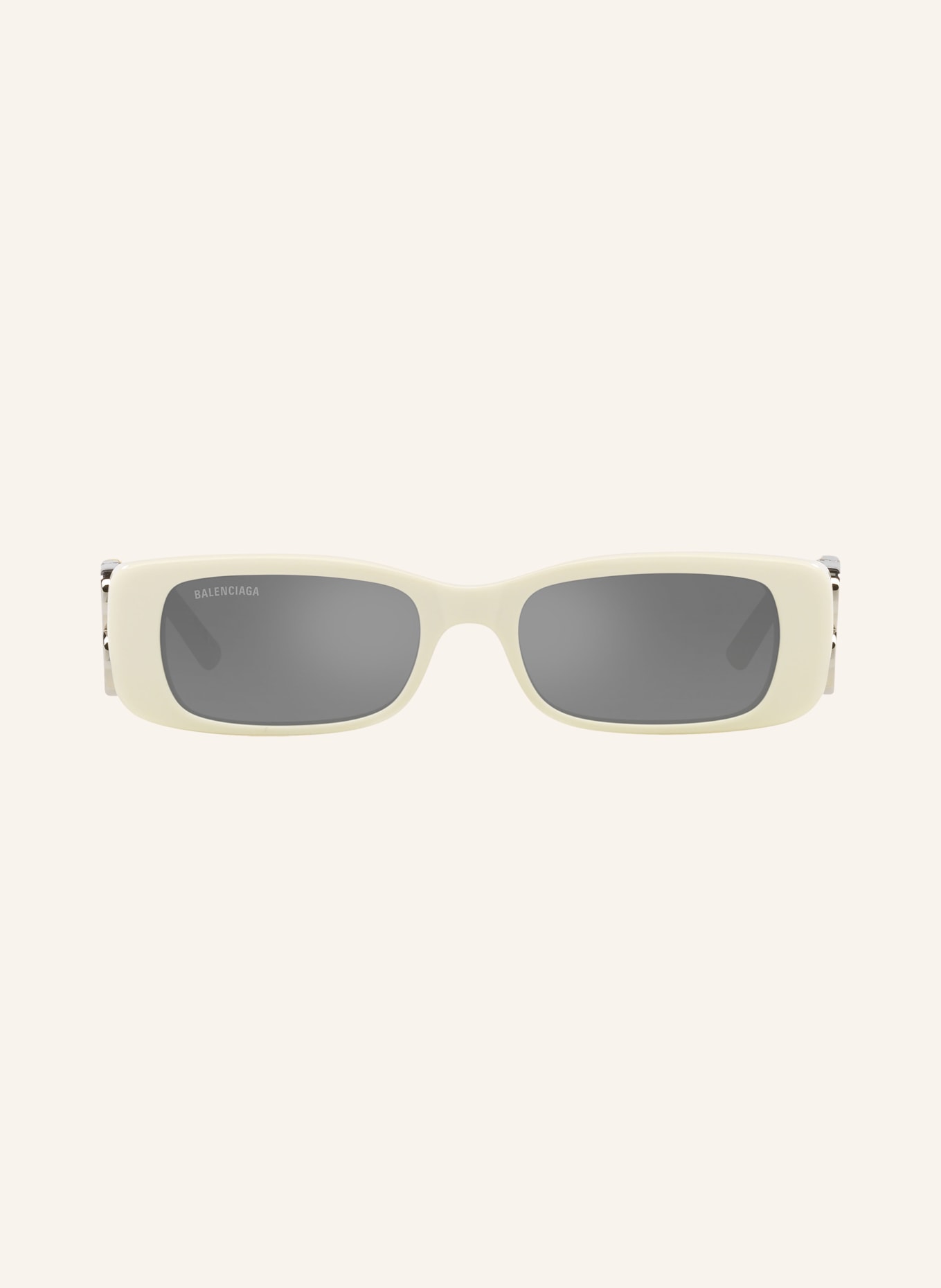 BALENCIAGA Okulary przeciwsłoneczne BB0096S: 4800V1 – BIAŁY/ SZARY