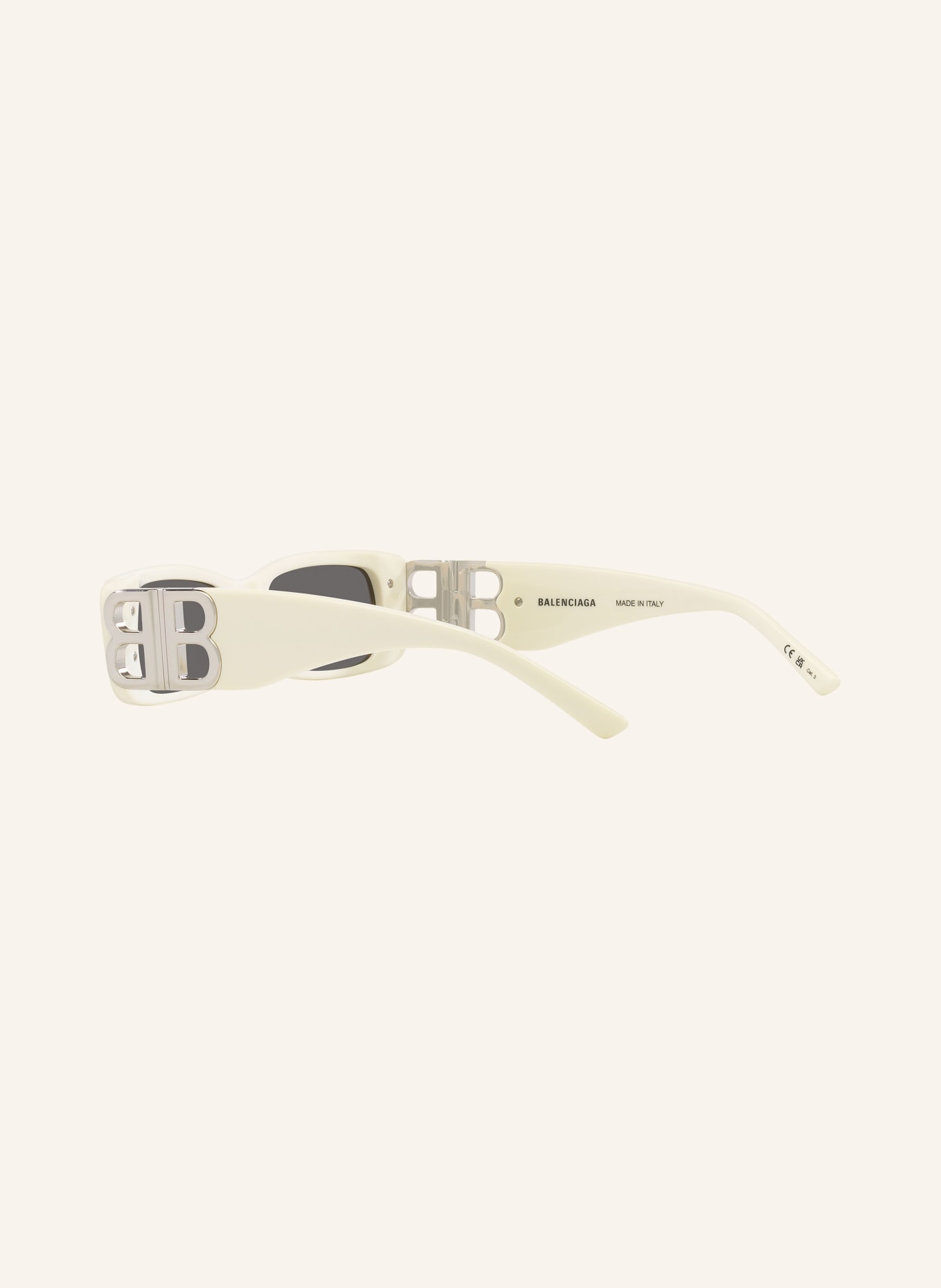 BALENCIAGA Okulary przeciwsłoneczne BB0096S: 4800V1 – BIAŁY/ SZARY