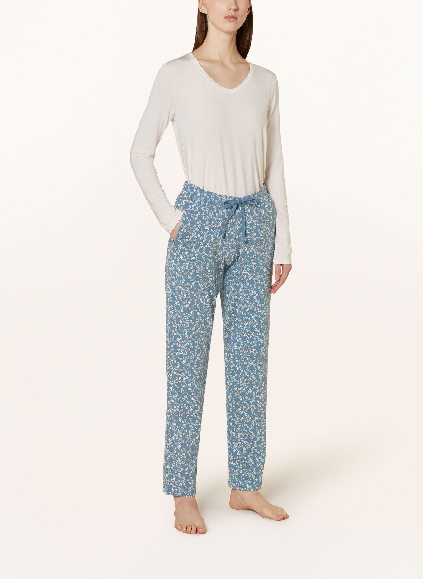 SCHIESSER Spodnie od piżamy MIX+RELAX, Kolor: SZARONIEBIESKI (Obrazek 2)