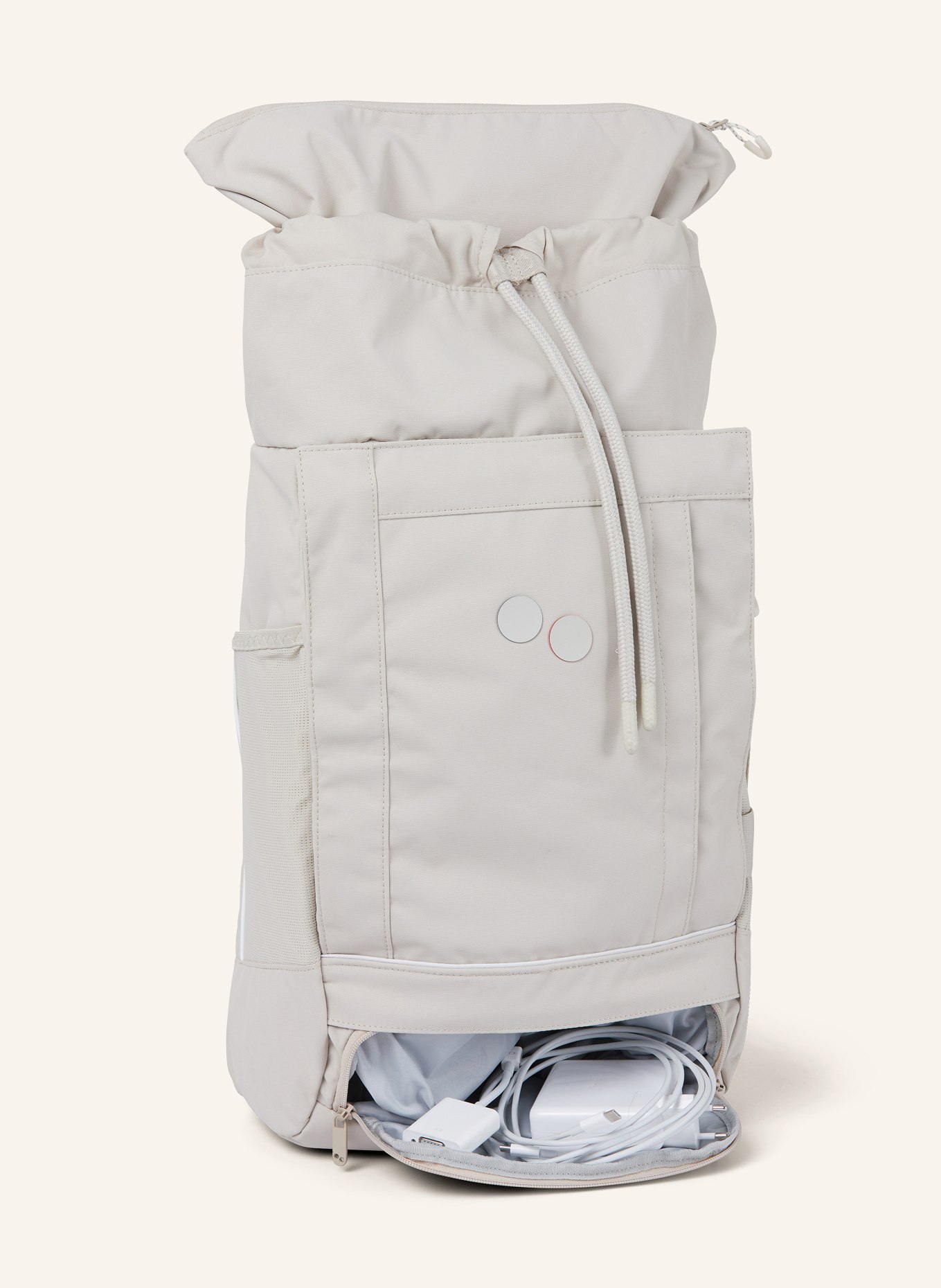 pinqponq Backpack BLOK MEDIUM with laptop compartment, Color: BEIGE (Image 2)