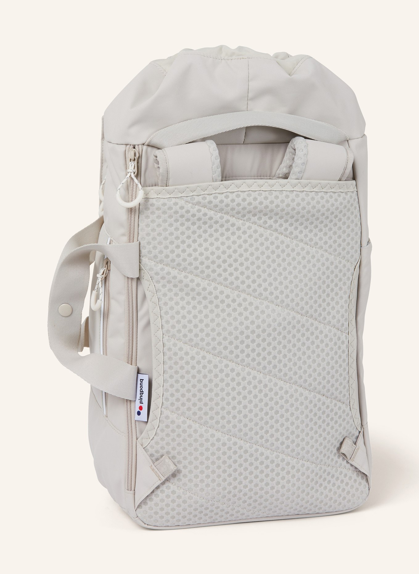 pinqponq Backpack BLOK MEDIUM with laptop compartment, Color: BEIGE (Image 4)