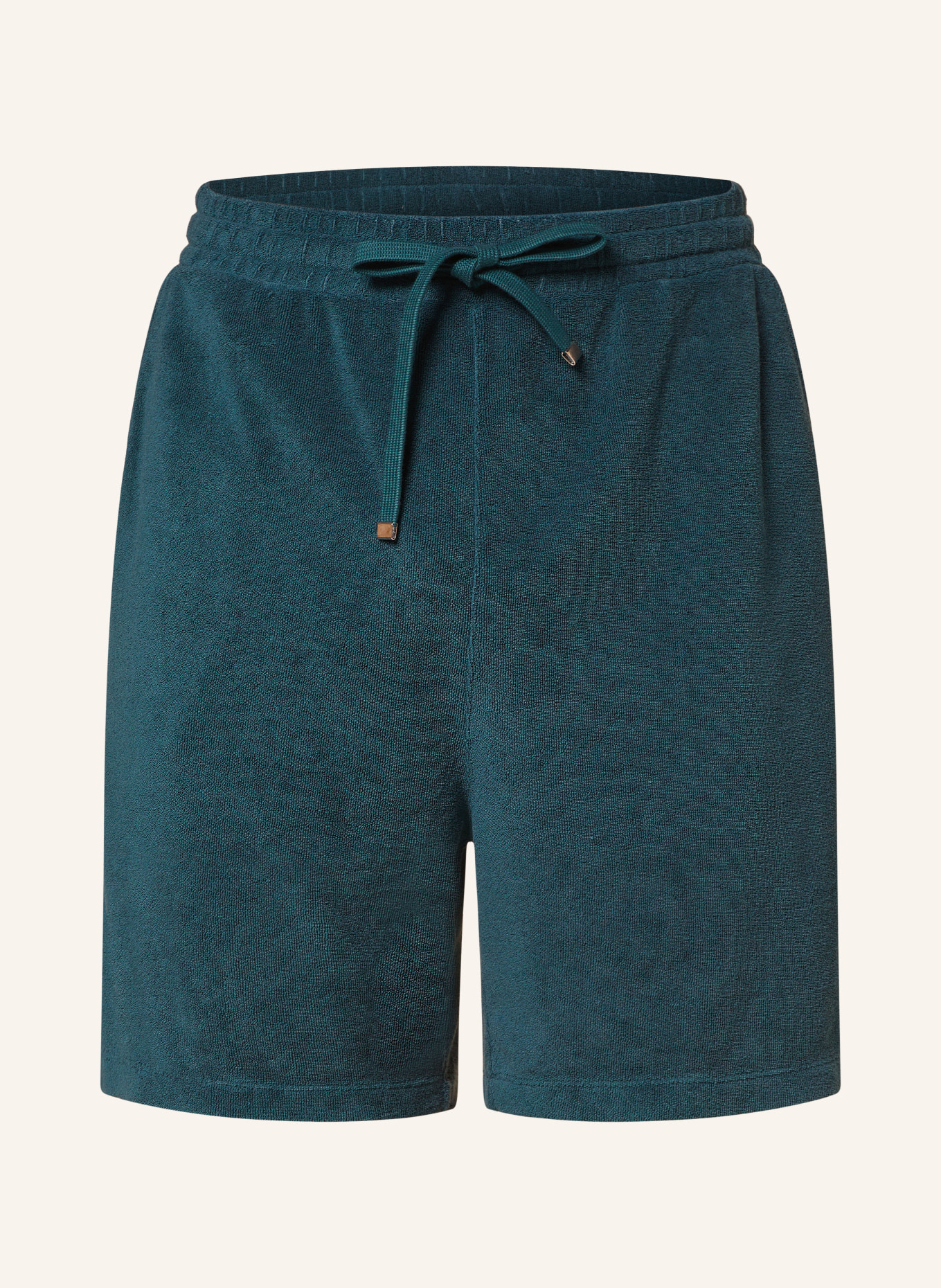 CLOSED Terry cloth shorts in jogger style, Color: TEAL (Image 1)