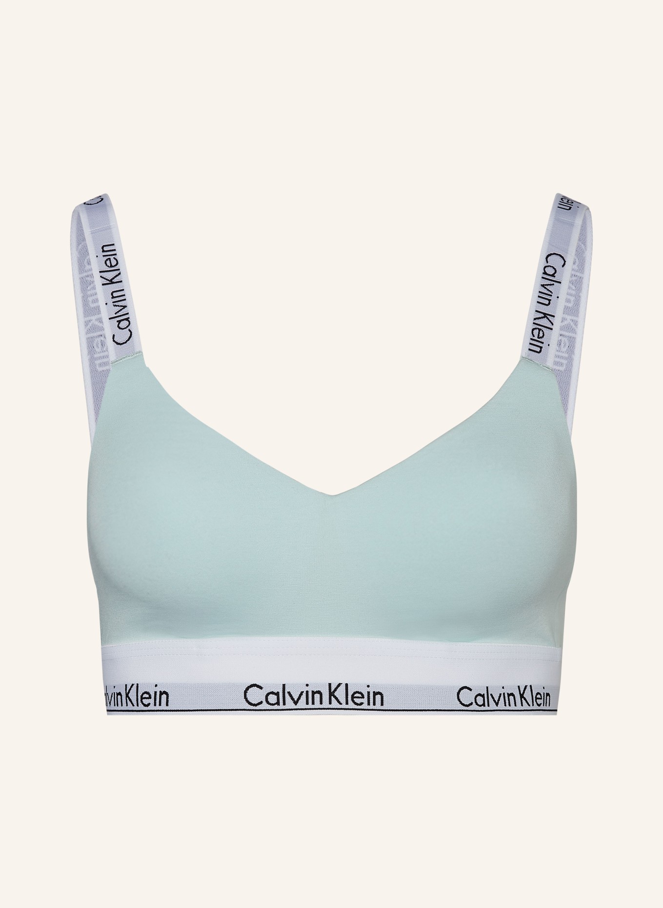 Calvin Klein Bralette MODERN COTTON, Color: MINT/ WHITE (Image 1)