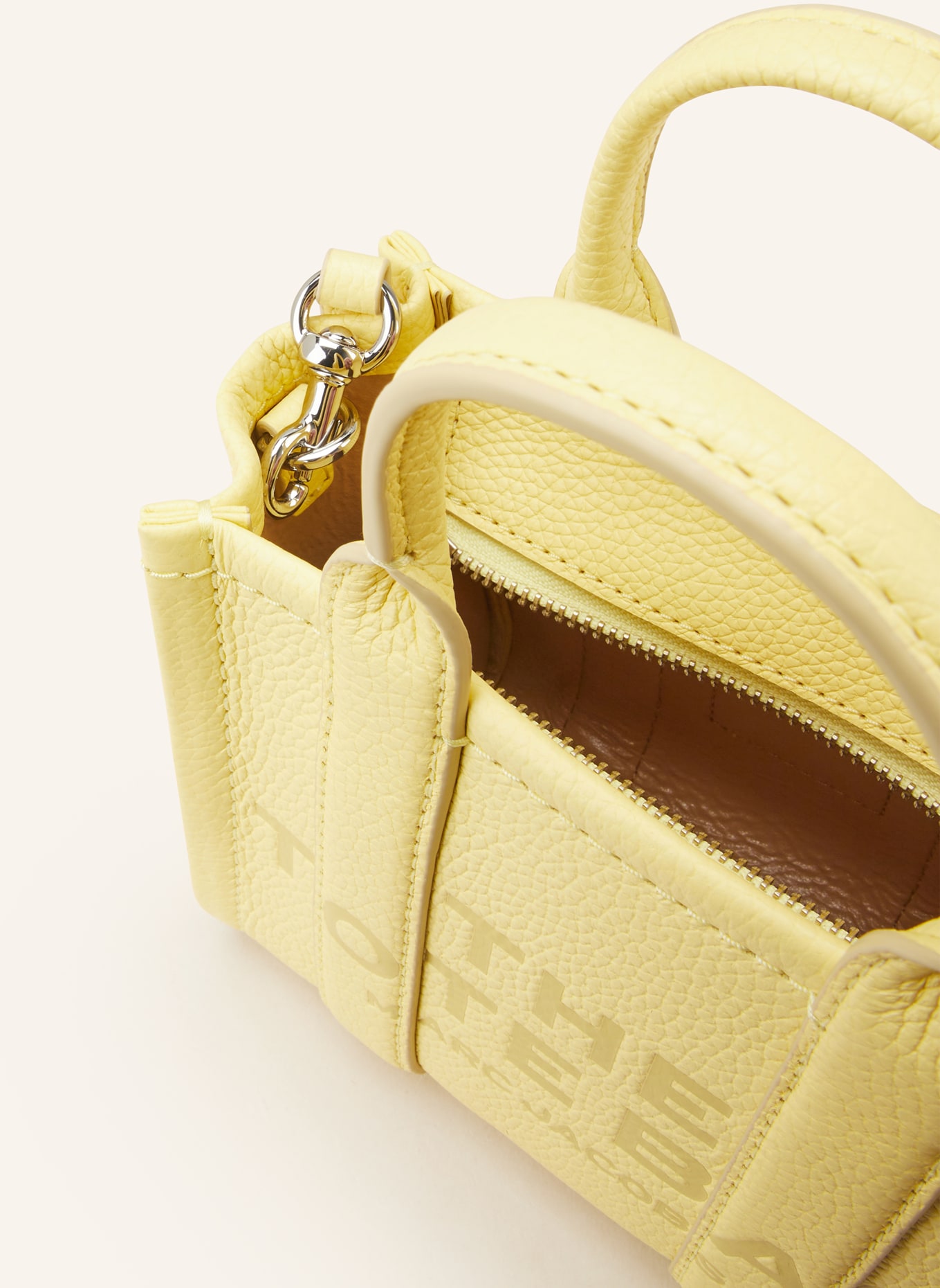 MARC JACOBS Shopper THE CROSSBODY TOTE BAG LEATHER, Color: YELLOW (Image 3)