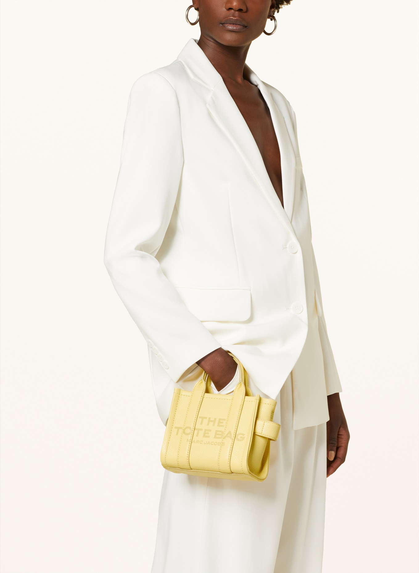 MARC JACOBS Shopper THE CROSSBODY TOTE BAG LEATHER, Color: YELLOW (Image 4)