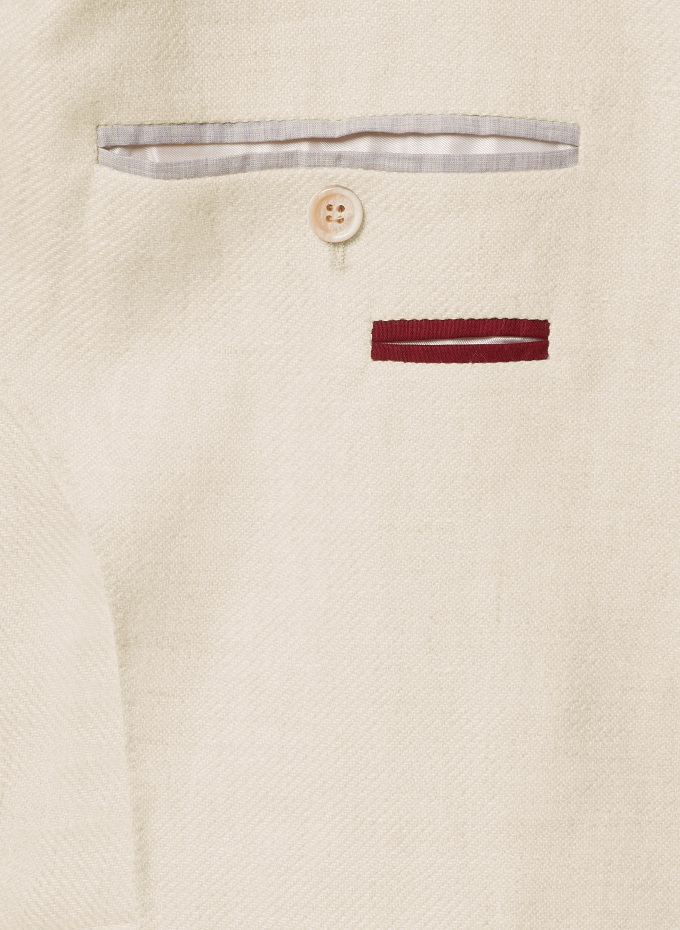 BRUNELLO CUCINELLI Lněné oblekové kalhoty Slim Fit , Barva: BÉŽOVÁ (Obrázek 8)