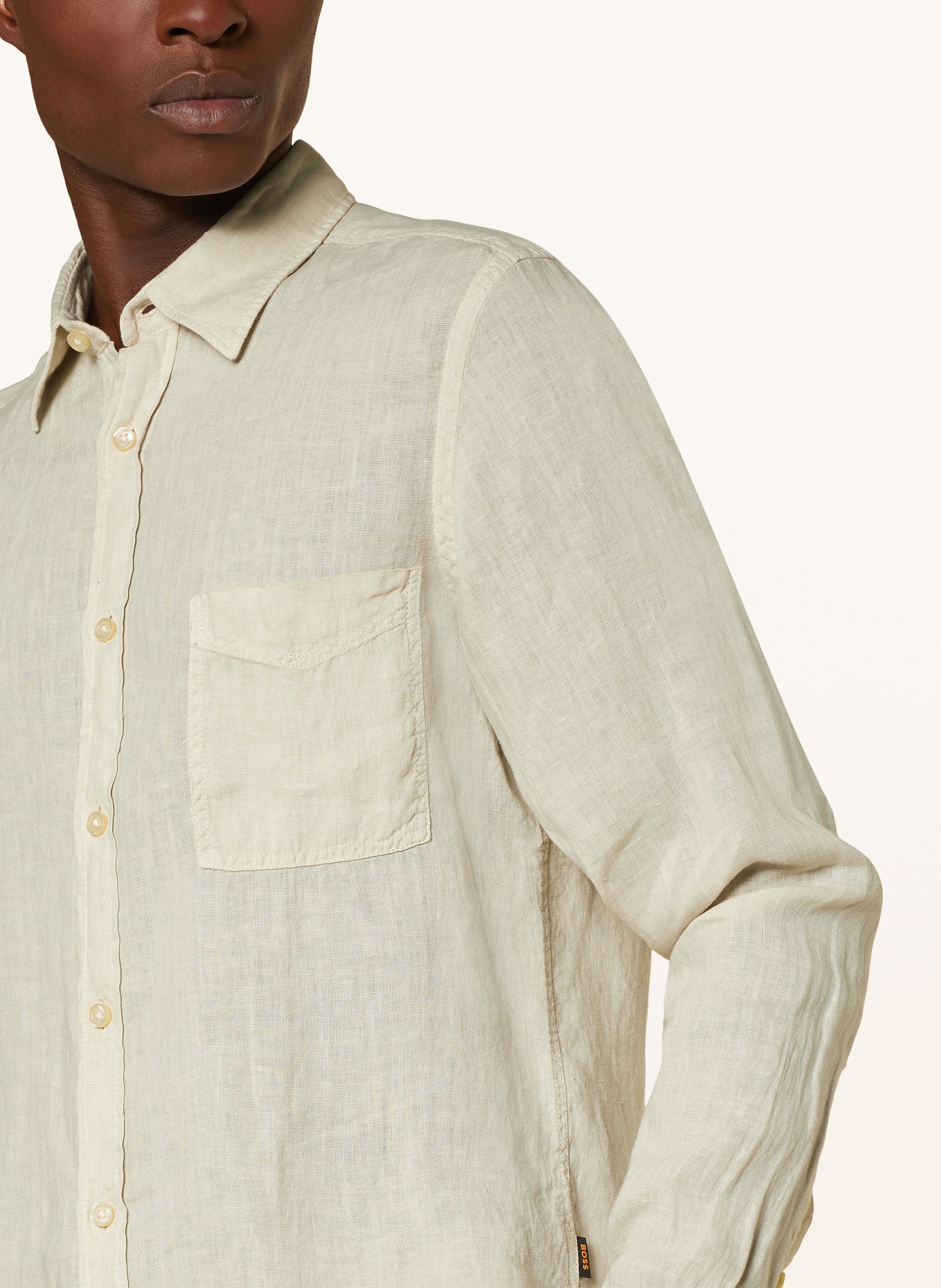 BOSS Leinenhemd RELEGANT Regular Fit, Farbe: BEIGE (Bild 4)