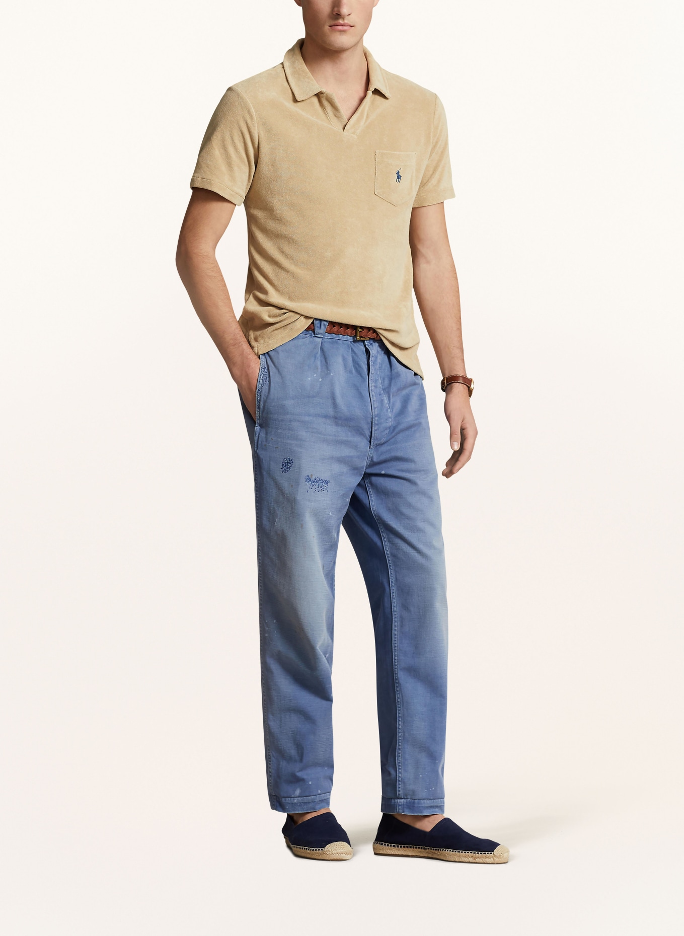 POLO RALPH LAUREN Terry cloth polo shirt, Color: BEIGE (Image 2)