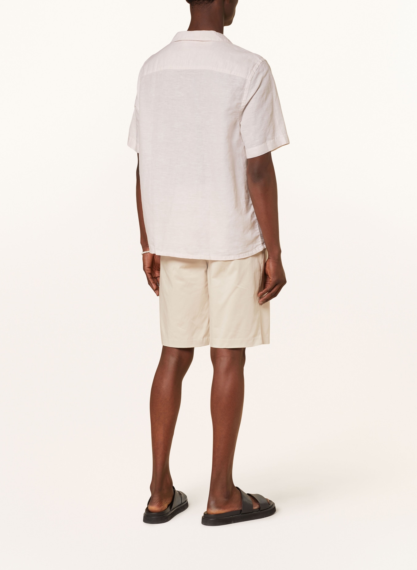 Calvin Klein Resort shirt regular fit with linen, Color: BEIGE (Image 3)
