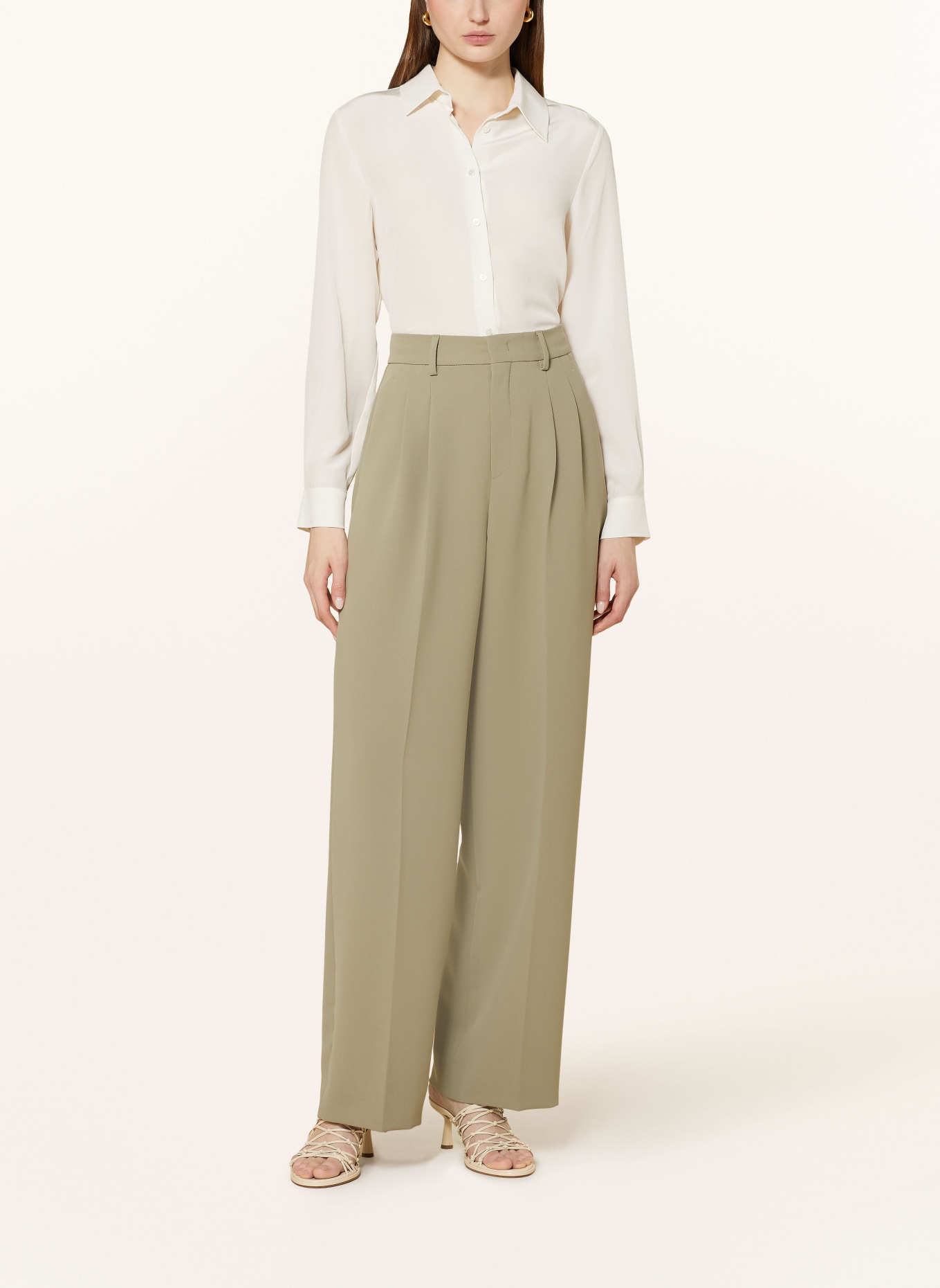 ROSSI Wide leg trousers NOA, Color: LIGHT GREEN (Image 2)