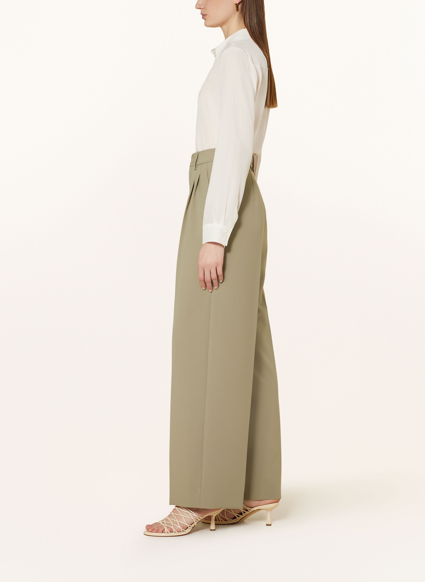 ROSSI Wide leg trousers NOA, Color: LIGHT GREEN (Image 4)