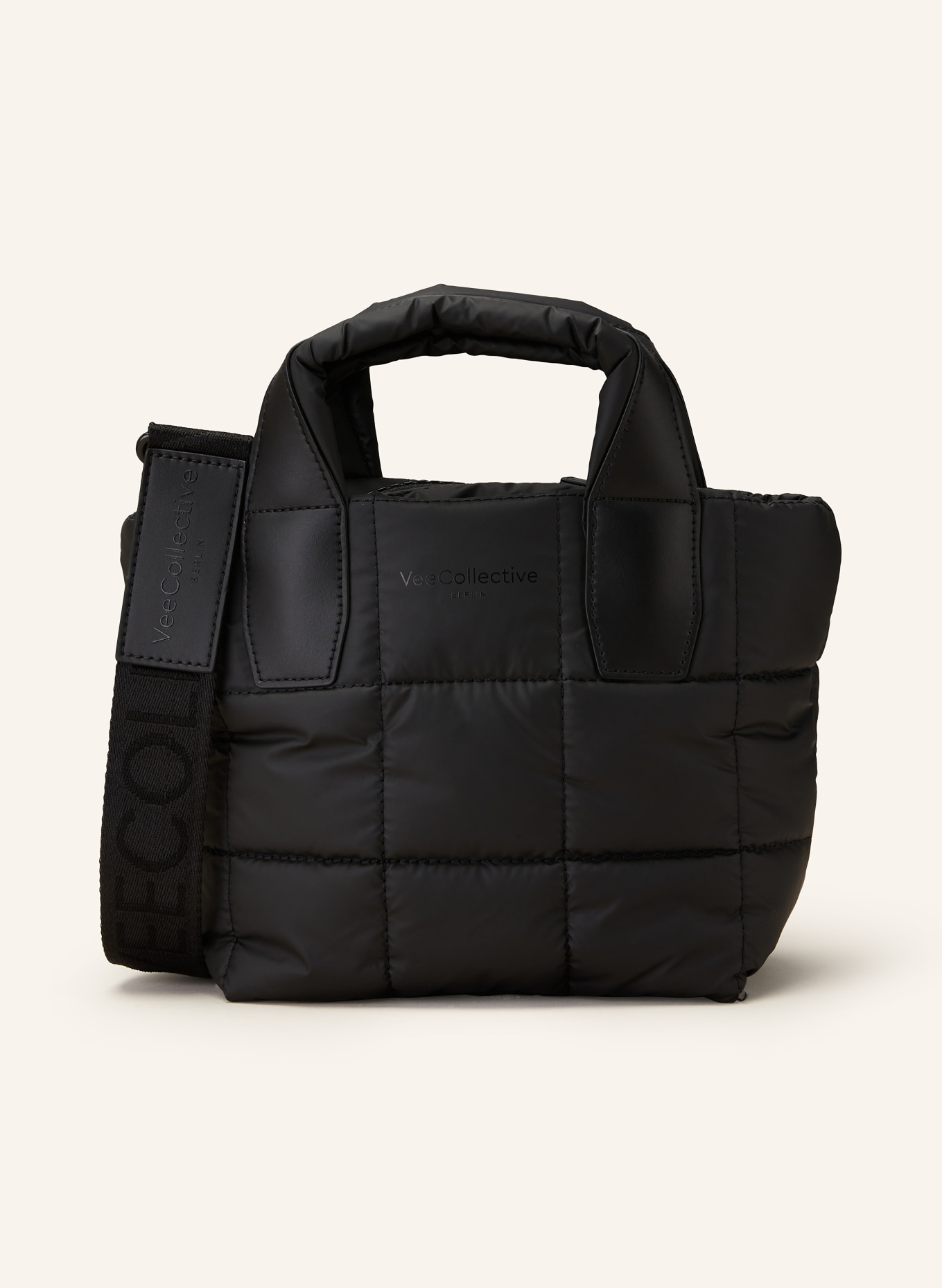 Vee Collective Shopper PORTER TOTE MINI with pouch, Color: BLACK (Image 1)