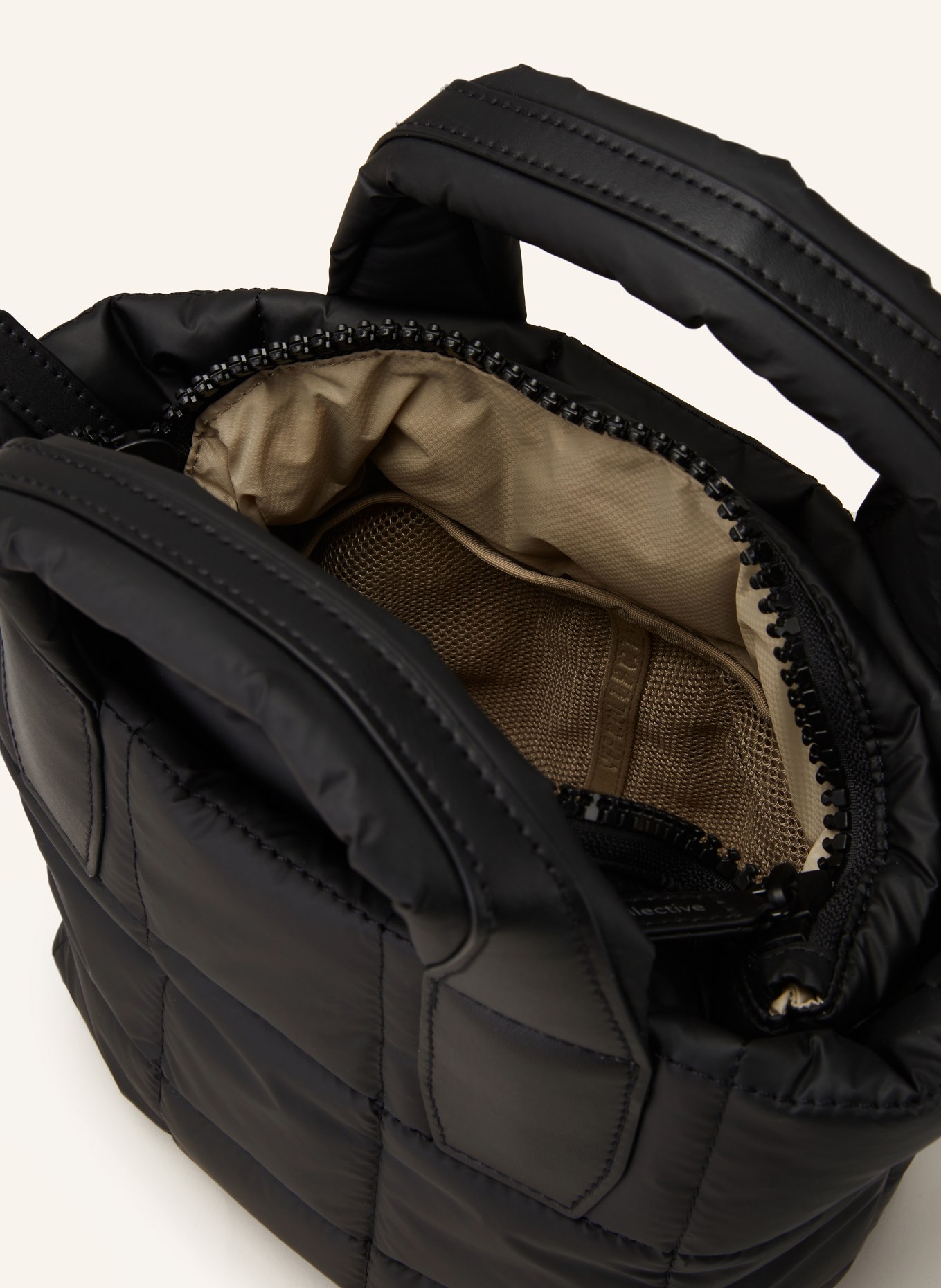 Vee Collective Shopper PORTER TOTE MINI with pouch, Color: BLACK (Image 3)