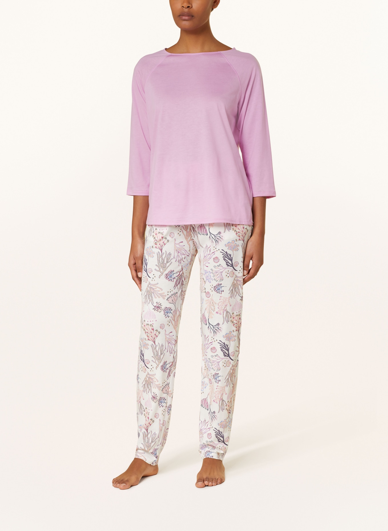 CALIDA Pajama shirt FAVOURITES ROSY with 3/4 sleeves , Color: PINK (Image 2)