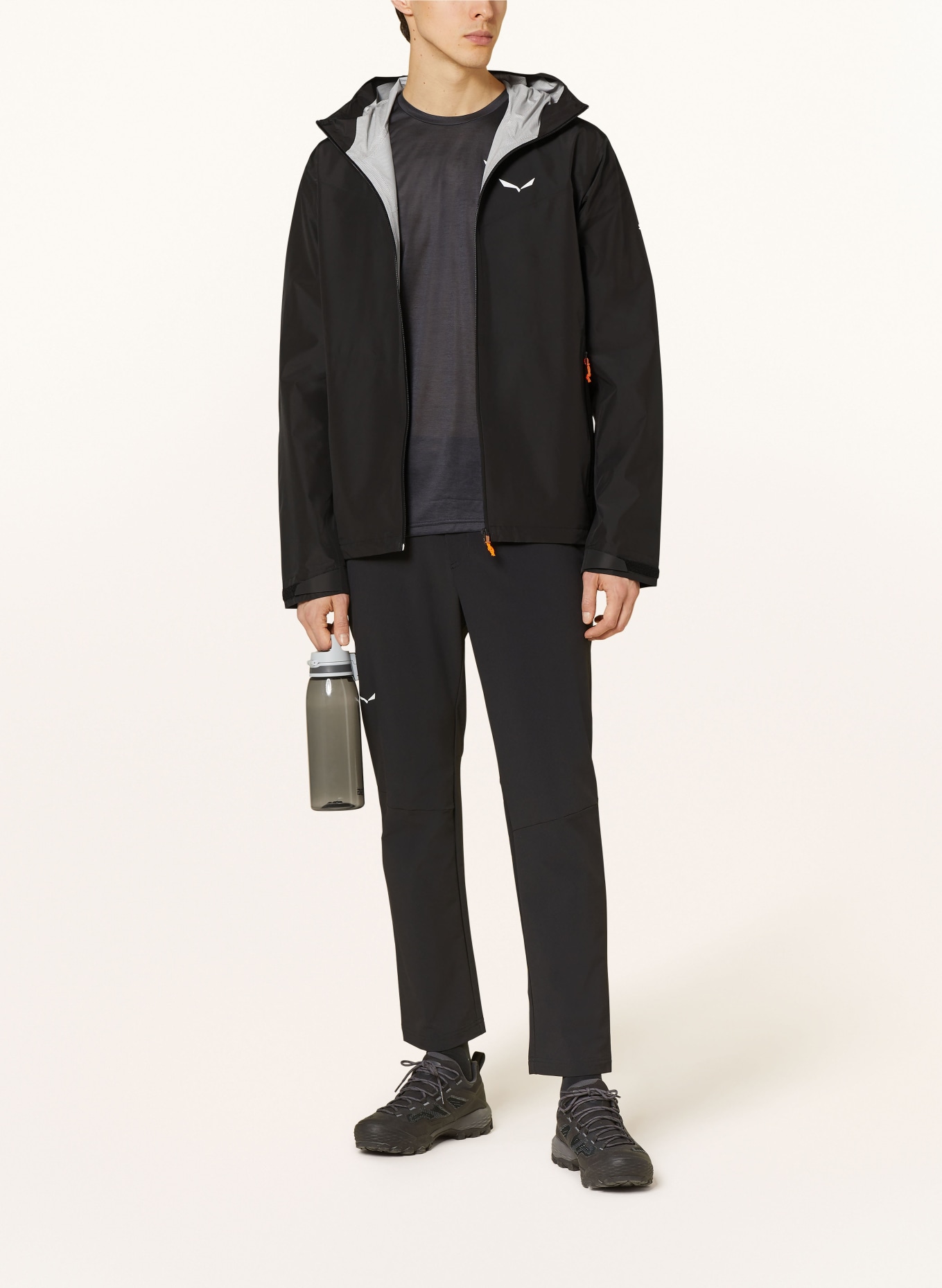 SALEWA Rain jacket PUEZ AQUA POWERTEX, Color: BLACK (Image 2)