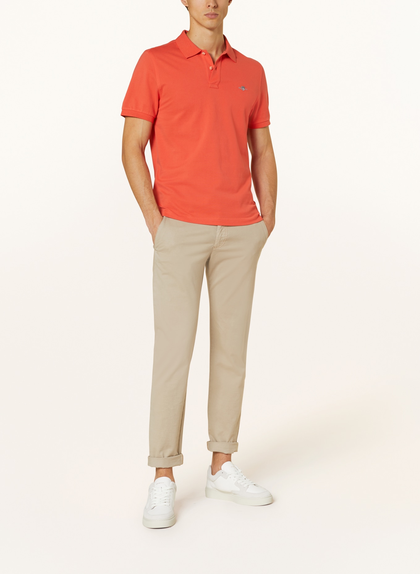 GANT Piqué-Poloshirt Regular Fit, Farbe: ORANGE (Bild 2)