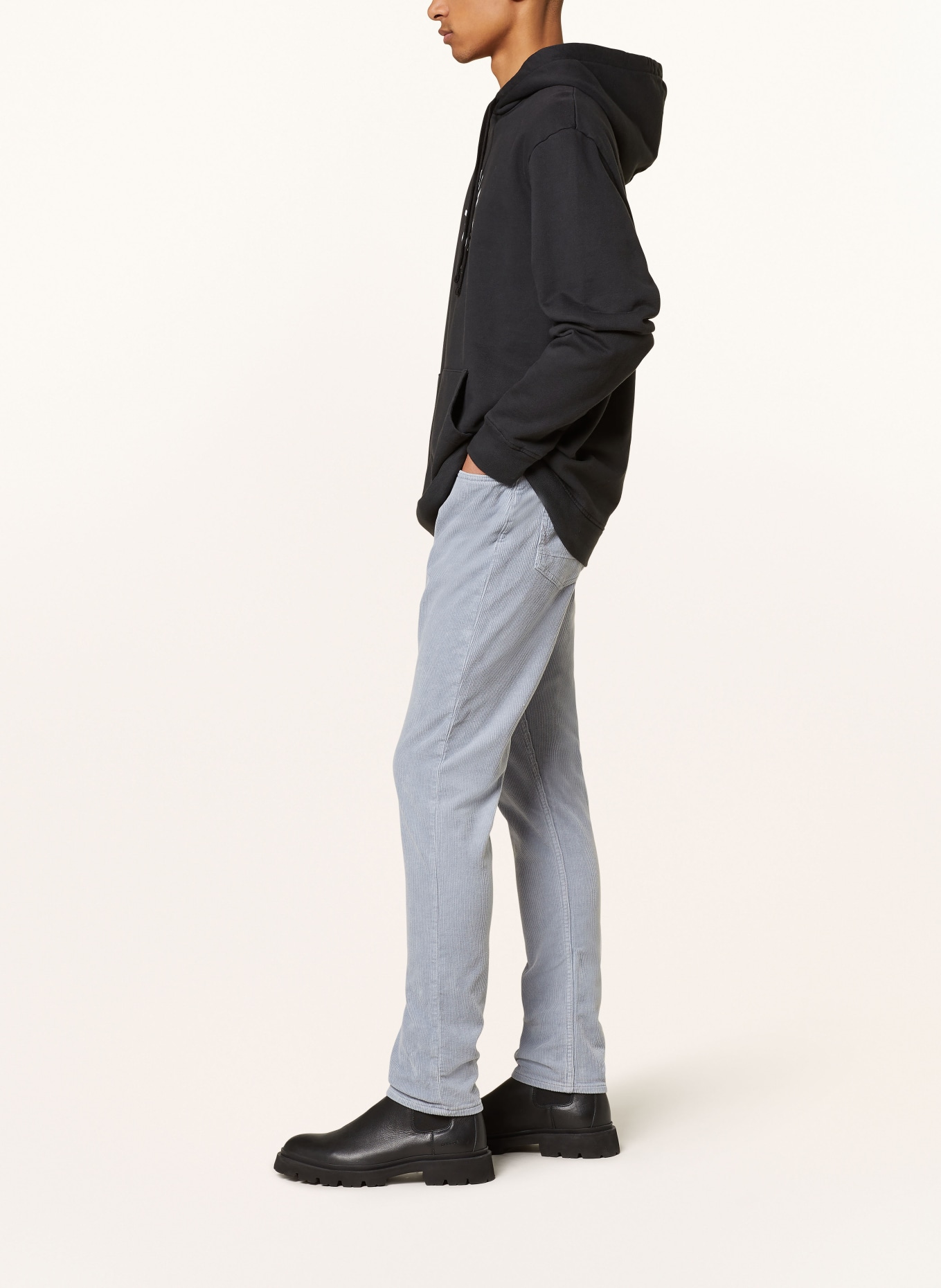 ALLSAINTS Corduroy trousers REX slim fit, Color: BLUE GRAY (Image 4)