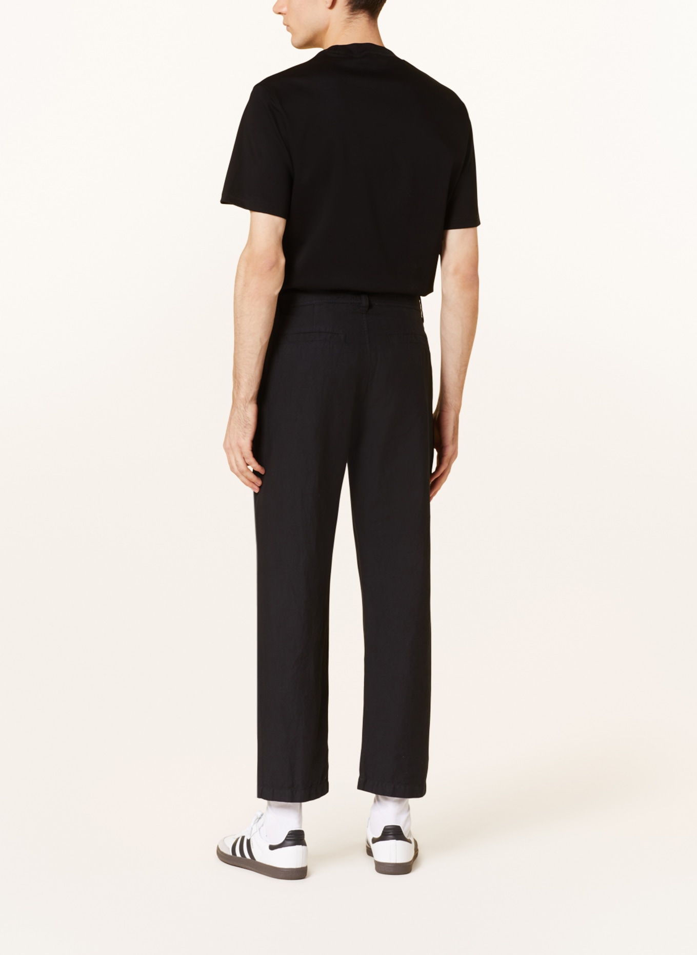 ARMEDANGELS Chinos OTAAN regular fit with linen: BLACK