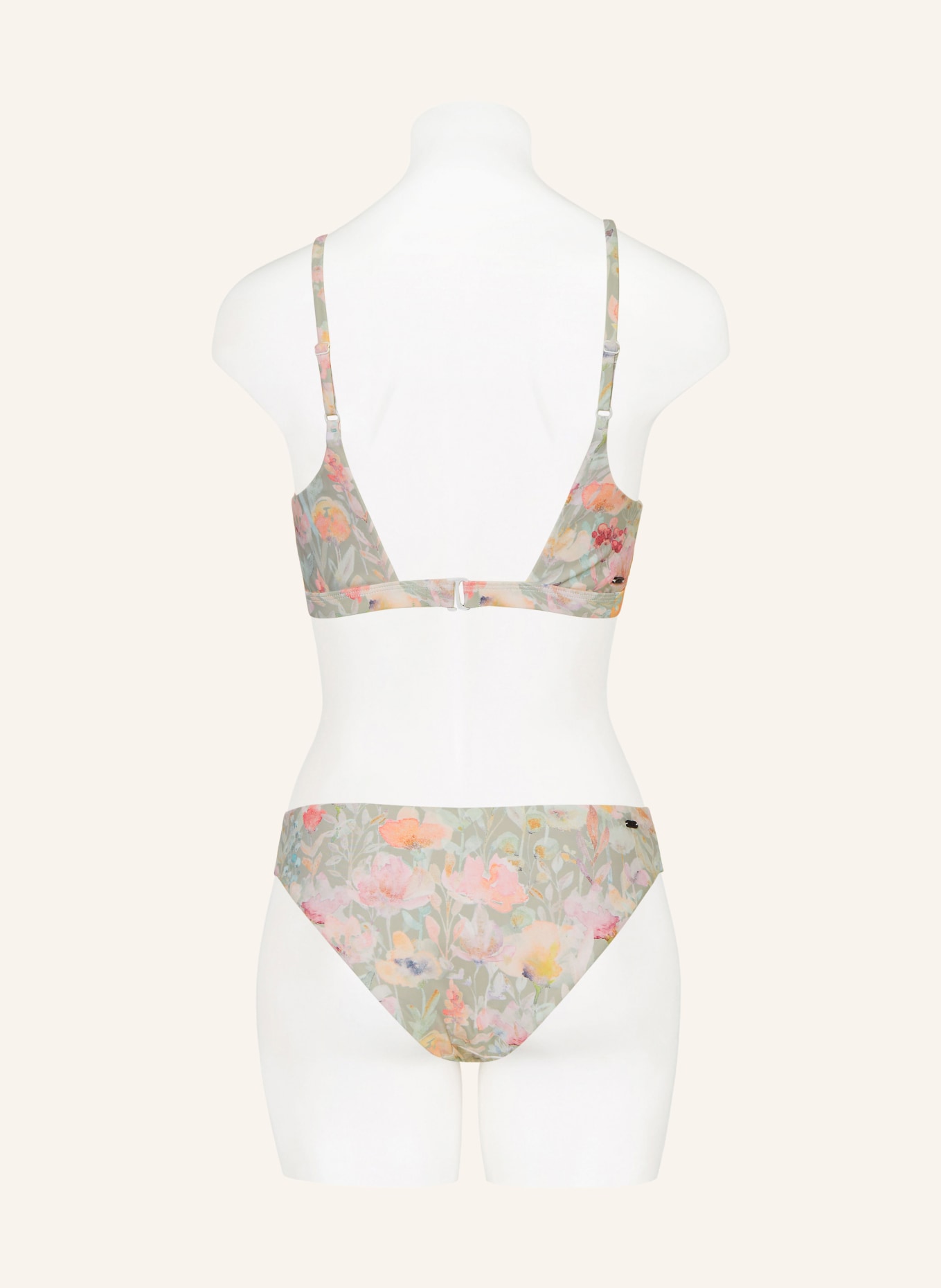 PICTURE Bralette-Bikini-Top KALTA mit UV-Schutz 50+: HELLGRÜN / HELLROSA