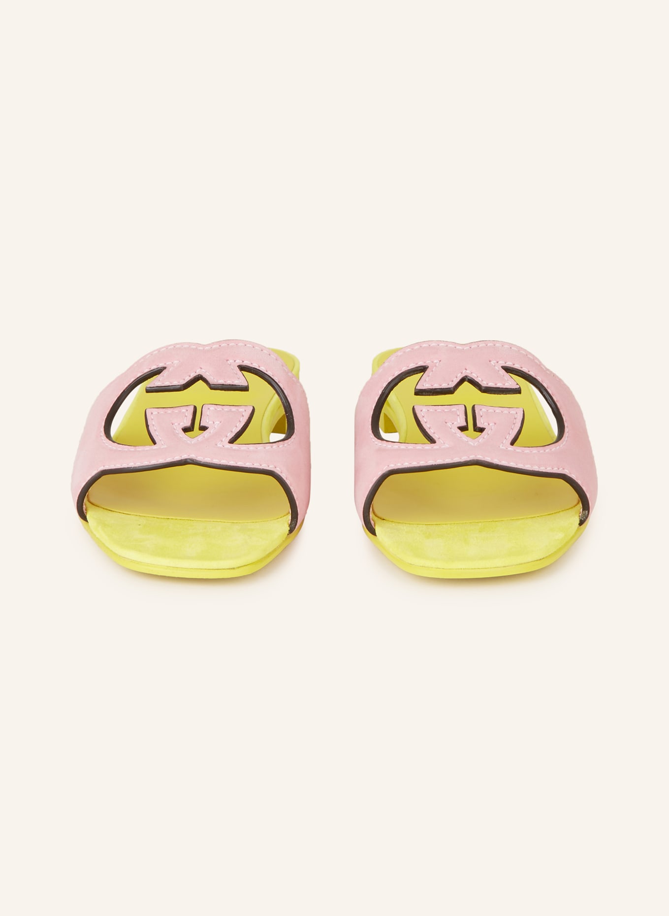 Yellow on sale gucci slides