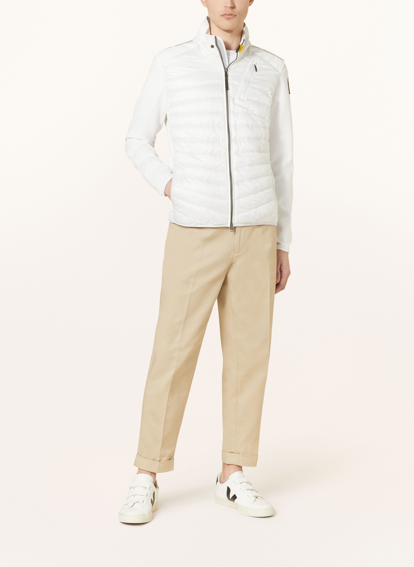 PARAJUMPERS Down jacket JAYDEN in a material mix, Color: WHITE (Image 2)