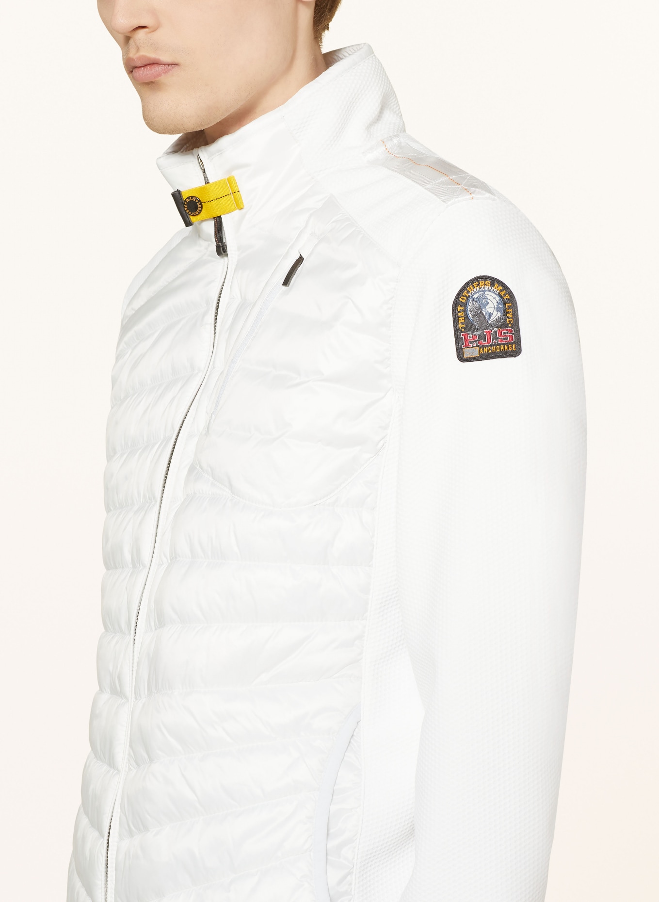 PARAJUMPERS Down jacket JAYDEN in a material mix, Color: WHITE (Image 4)