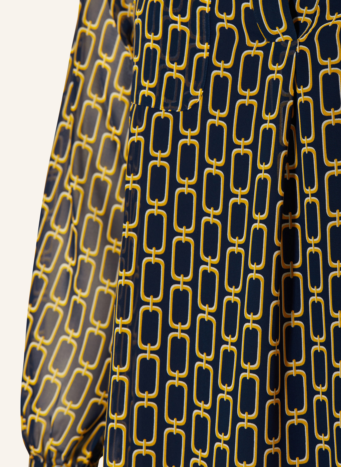 MARINA RINALDI SPORT Bluse FABULA, Farbe: BLAU/ GELB/ ECRU (Bild 3)
