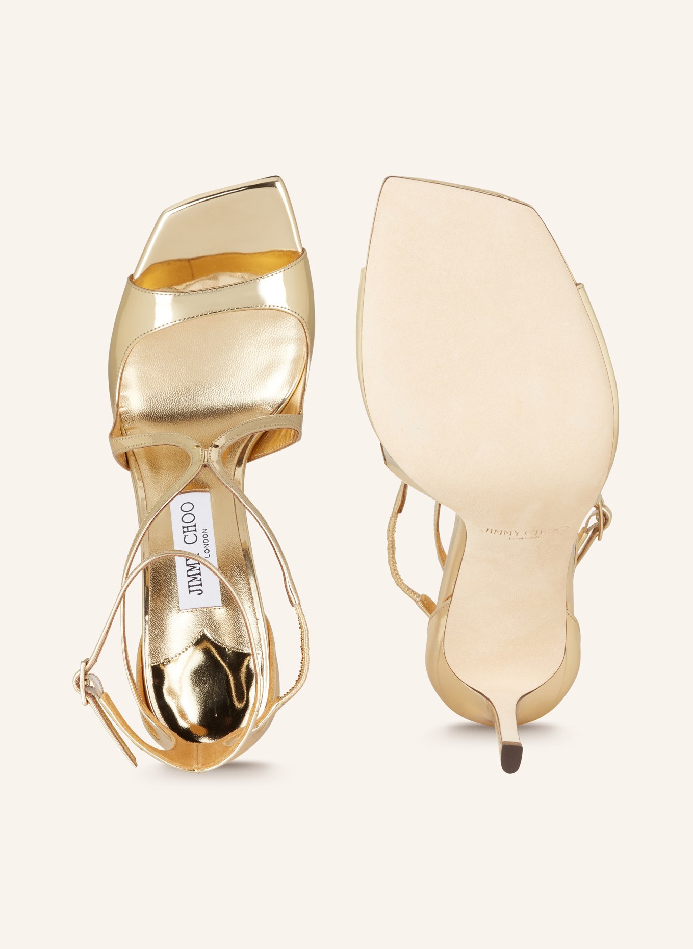 JIMMY CHOO Sandals AZIA 95, Color: GOLD (Image 5)