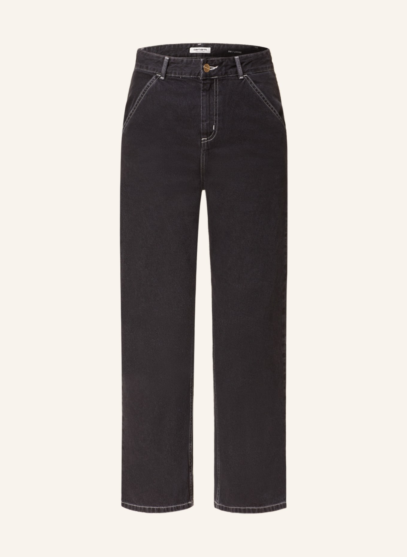 carhartt WIP Jeans in 8906 black stone wash