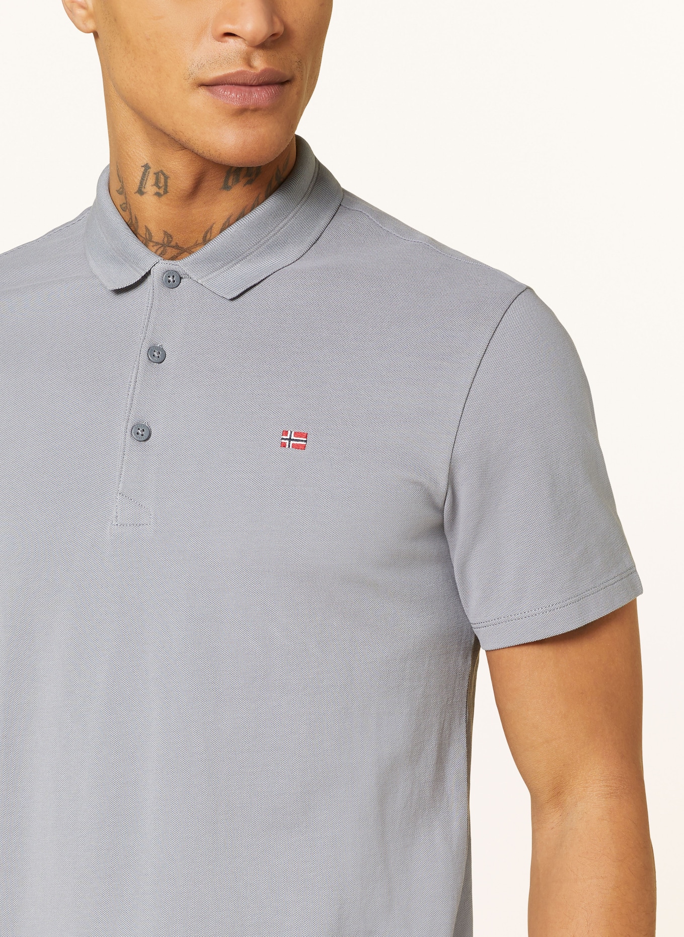 NAPAPIJRI Piqué polo shirt EALIS, Color: BLUE GRAY (Image 4)