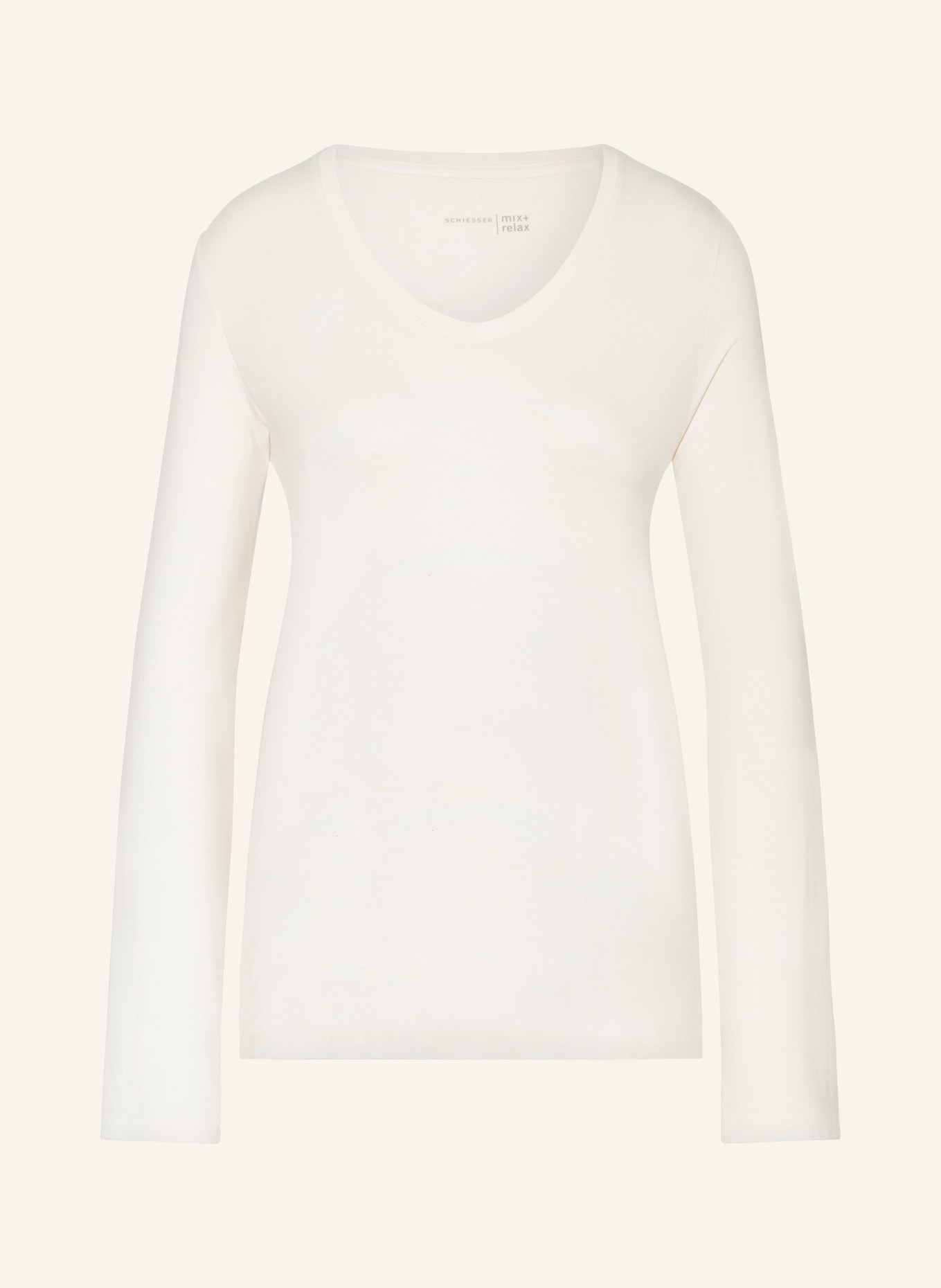 SCHIESSER Koszulka od piżamy MIX+RELAX, Kolor: KREMOWY (Obrazek 1)
