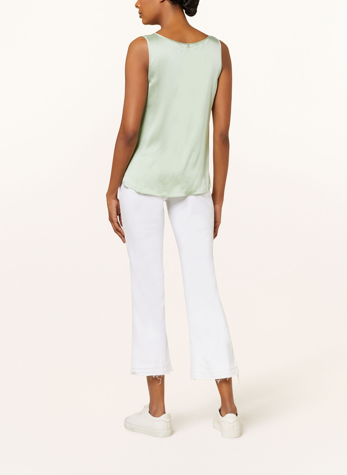 MOS MOSH Blouse top MASTRID made of silk, Color: LIGHT GREEN (Image 3)