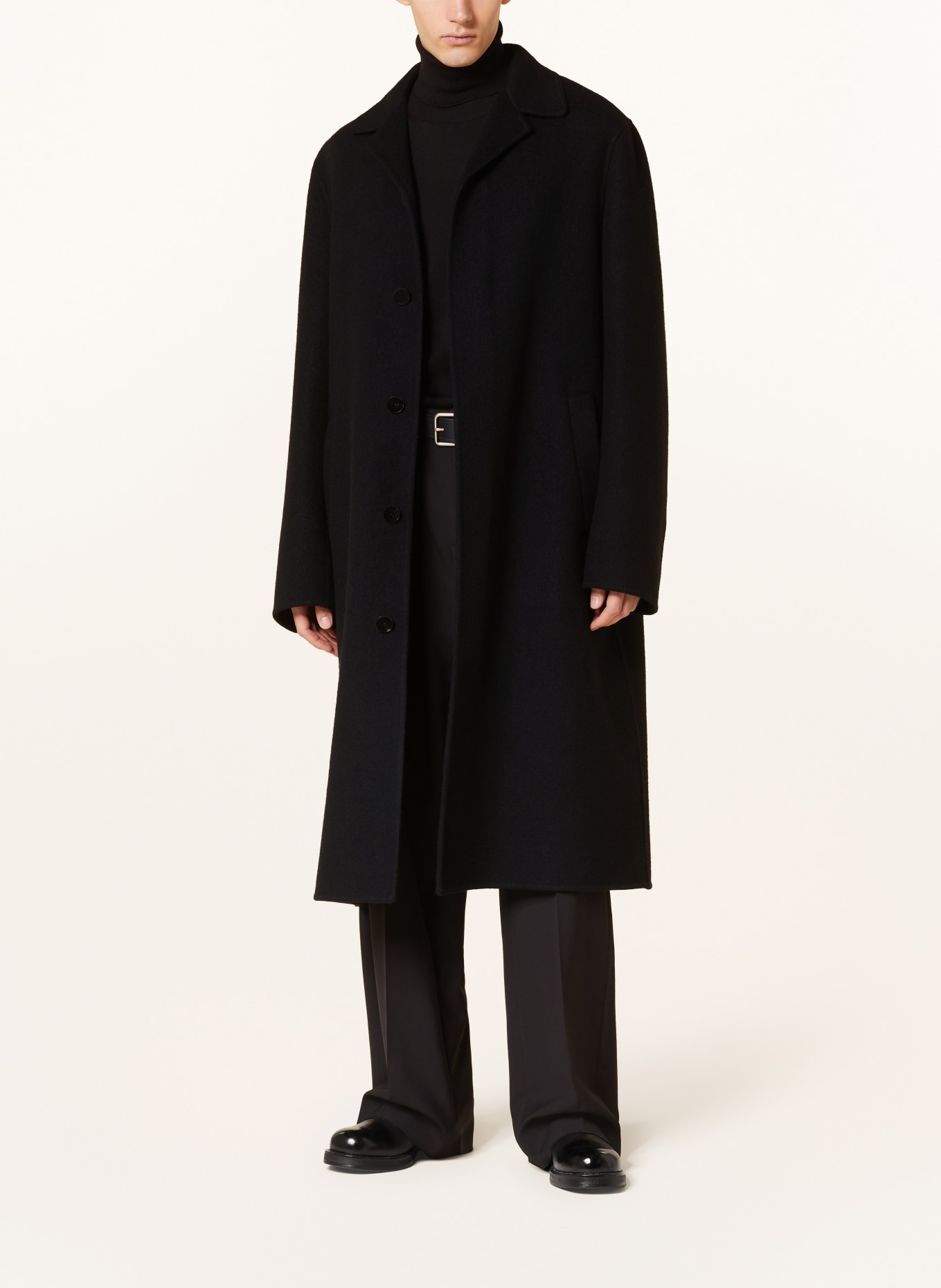 JIL SANDER Wool coat, Color: BLACK (Image 2)