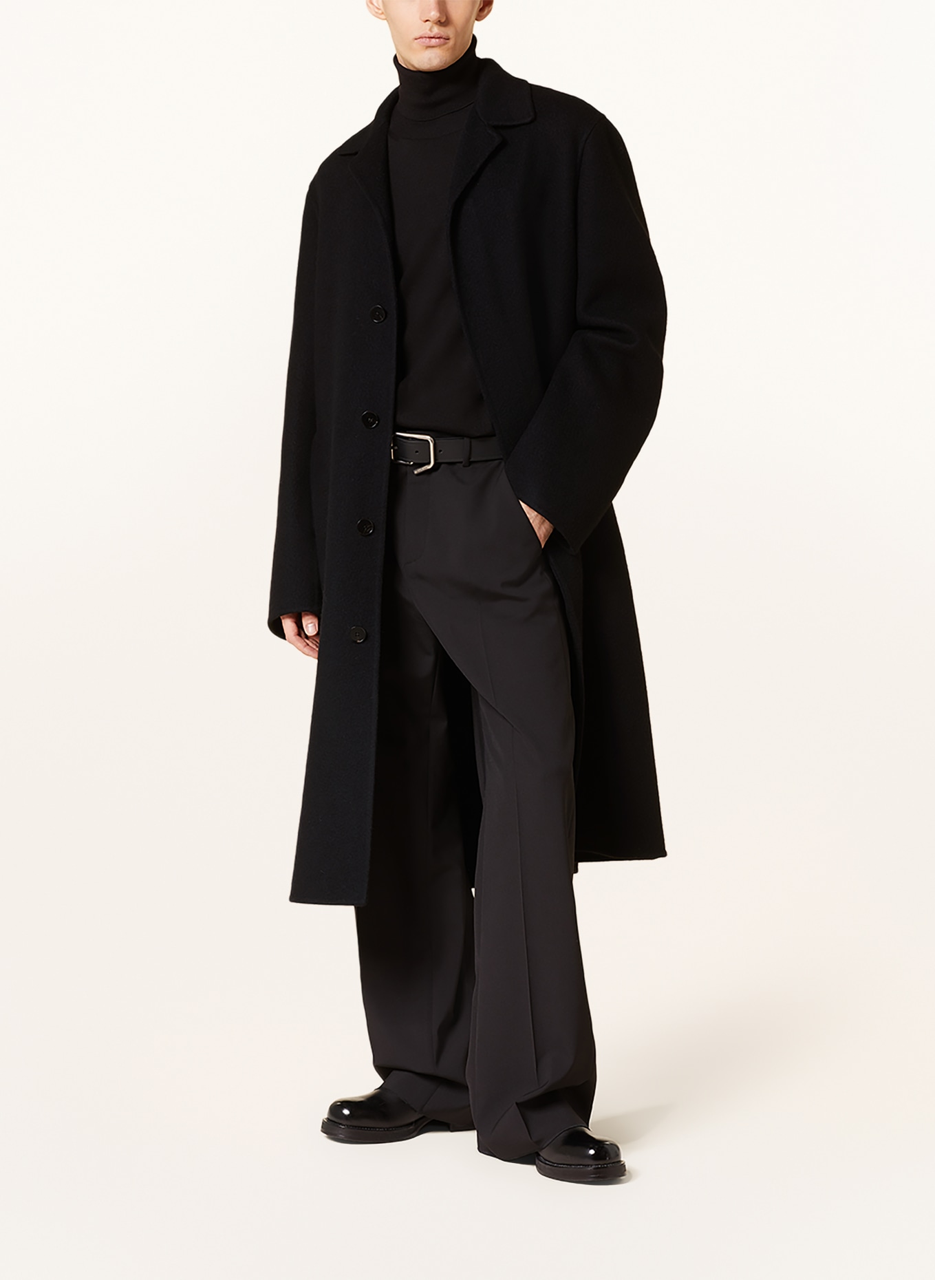 JIL SANDER Wool coat, Color: BLACK (Image 5)