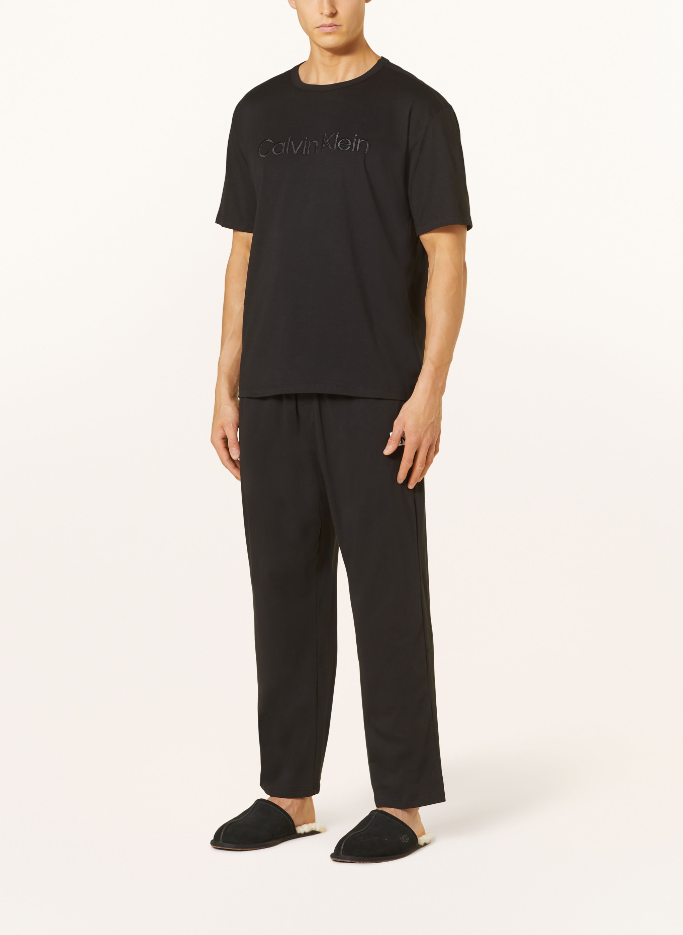 Calvin Klein Pyžamové tričko PURE COTTON, Barva: ČERNÁ (Obrázek 2)