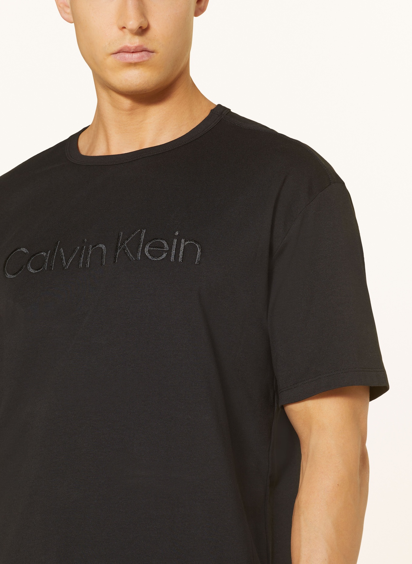 Calvin Klein Pyžamové tričko PURE COTTON, Barva: ČERNÁ (Obrázek 4)