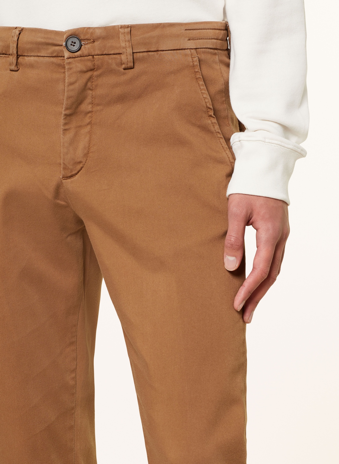 MOS MOSH Gallery Chino kalhoty MMGHUNT Regular Fit, Barva: HNĚDÁ (Obrázek 5)