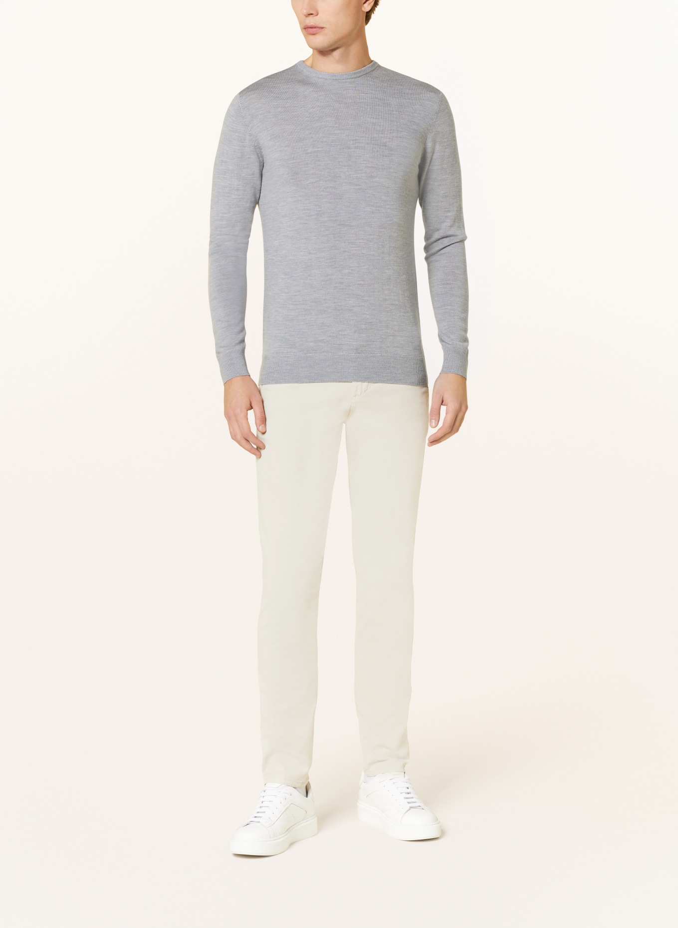 PROFUOMO Sweater made of merino wool, Color: GRAY (Image 2)