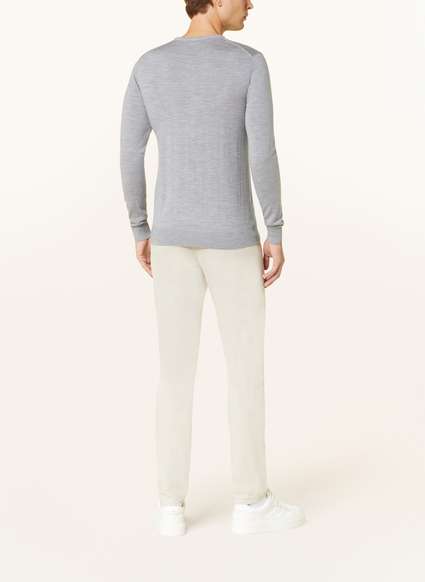 PROFUOMO Sweater made of merino wool, Color: GRAY (Image 3)
