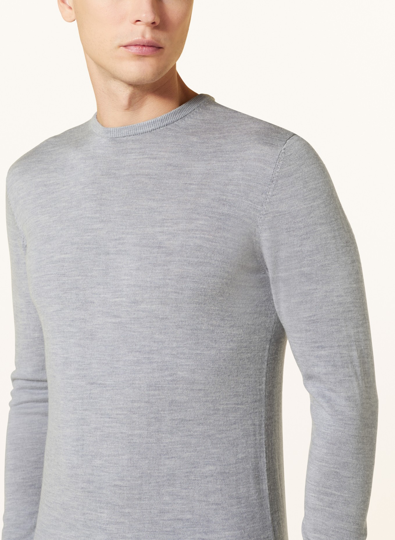 PROFUOMO Sweater made of merino wool, Color: GRAY (Image 4)
