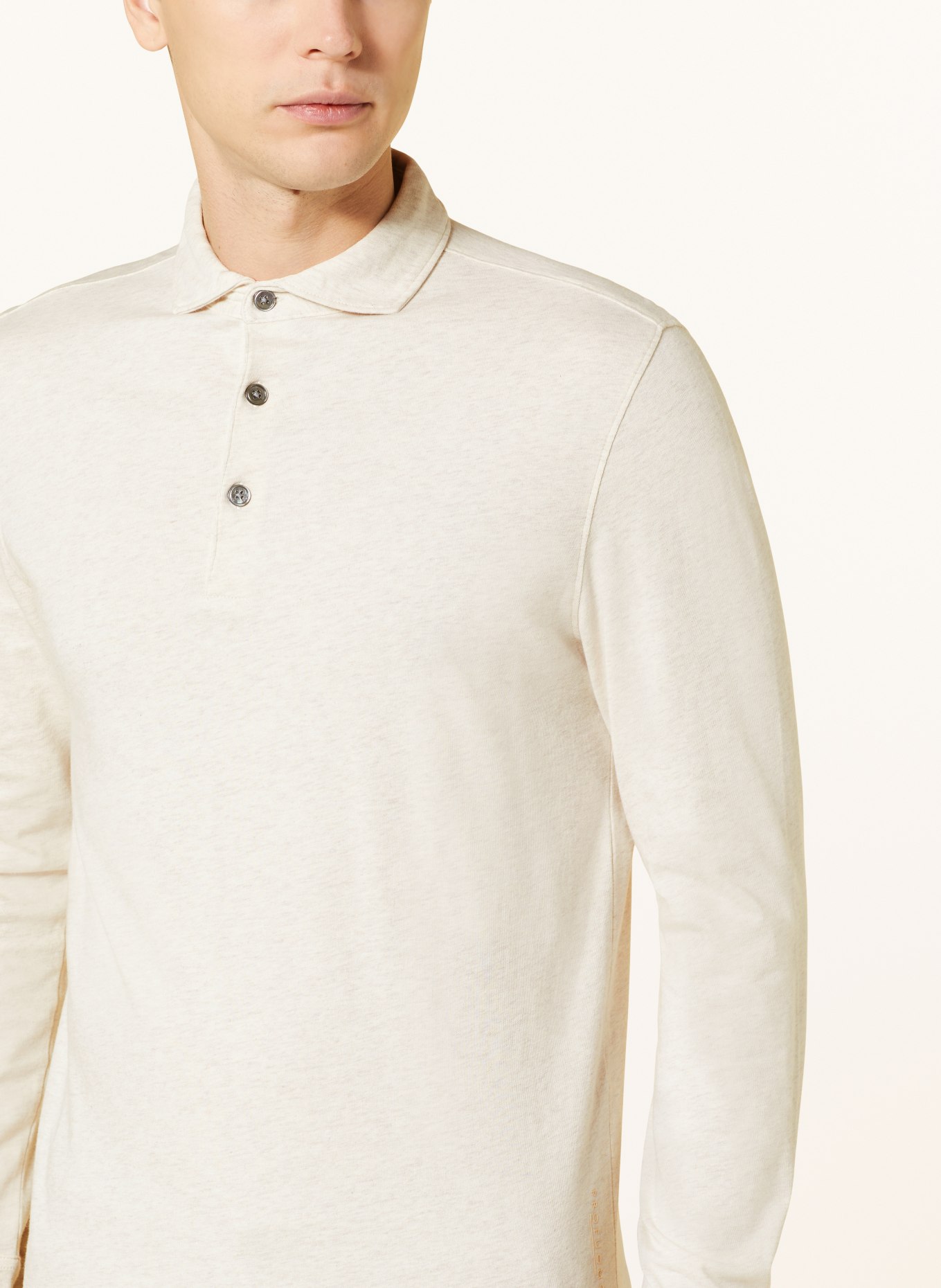 PROFUOMO Jersey-Poloshirt, Farbe: CREME (Bild 4)