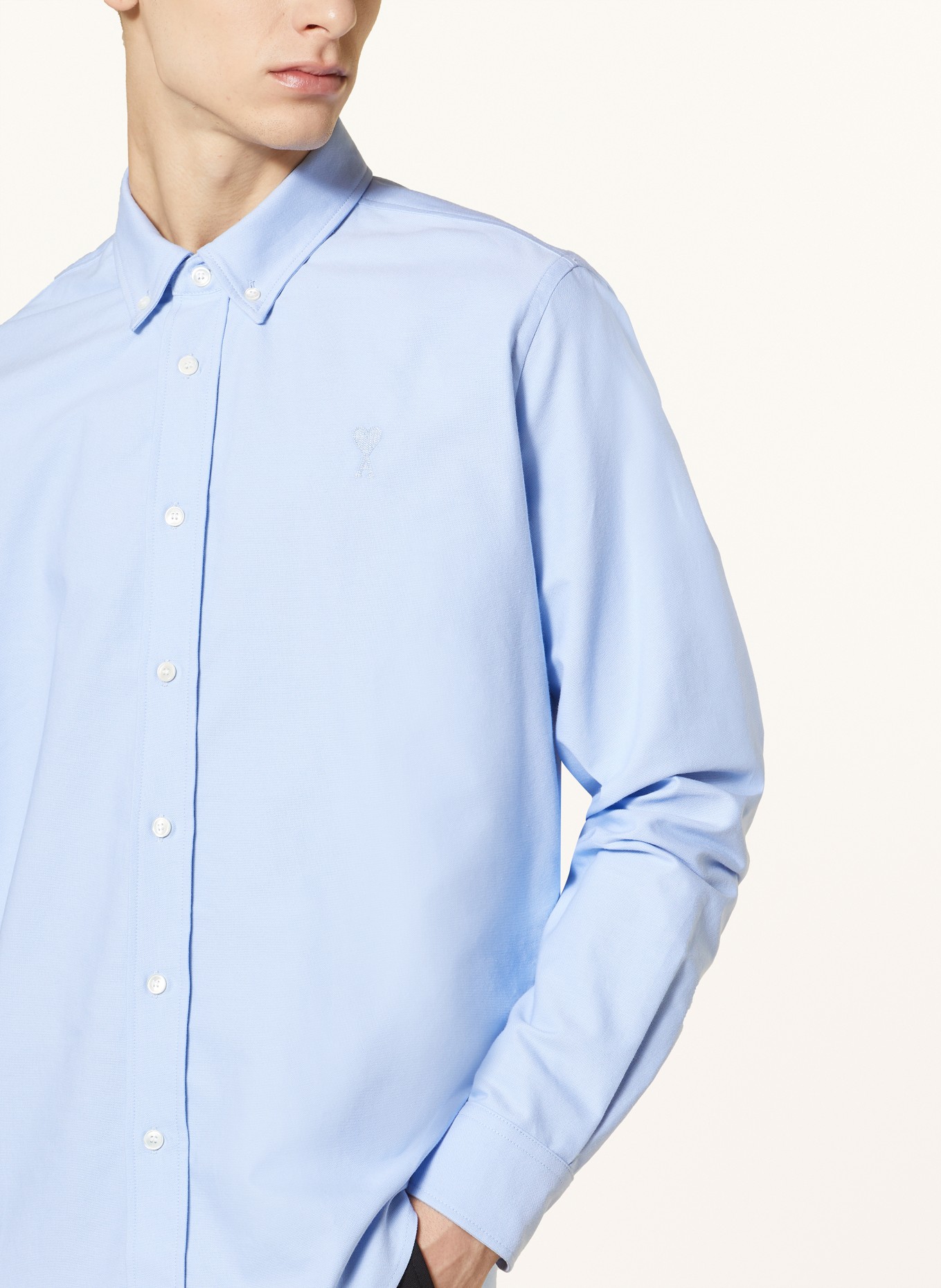 AMI PARIS Oxford shirt classic fit, Color: LIGHT BLUE (Image 4)